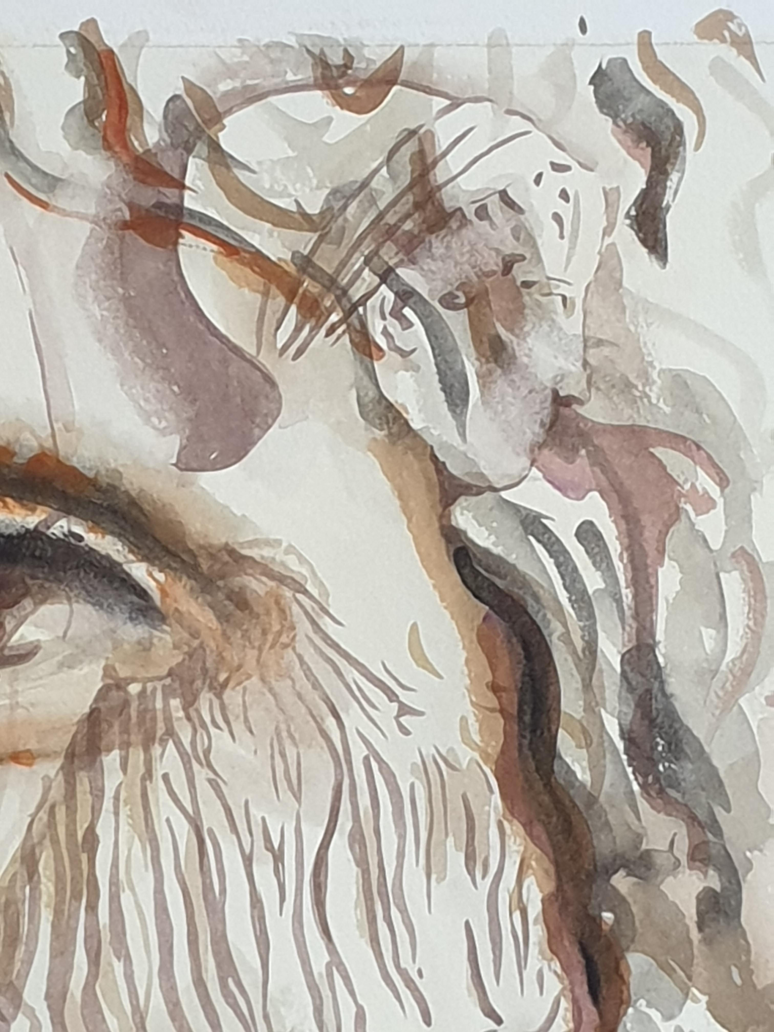 Gouache y acuarela sobre papel de finales del siglo XX. Dioses griegos'. 1
