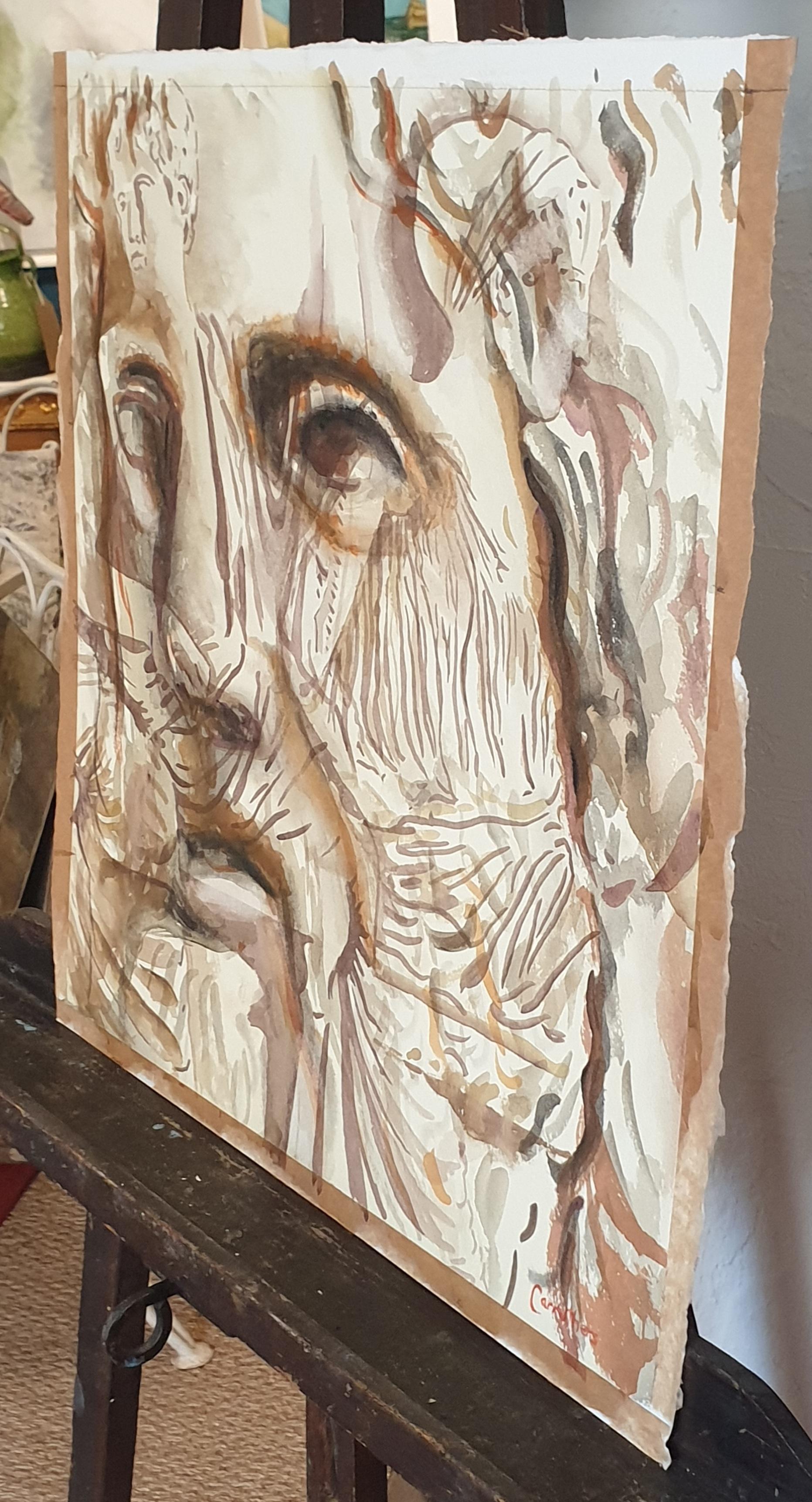 Gouache y acuarela sobre papel de finales del siglo XX. Dioses griegos'. 6