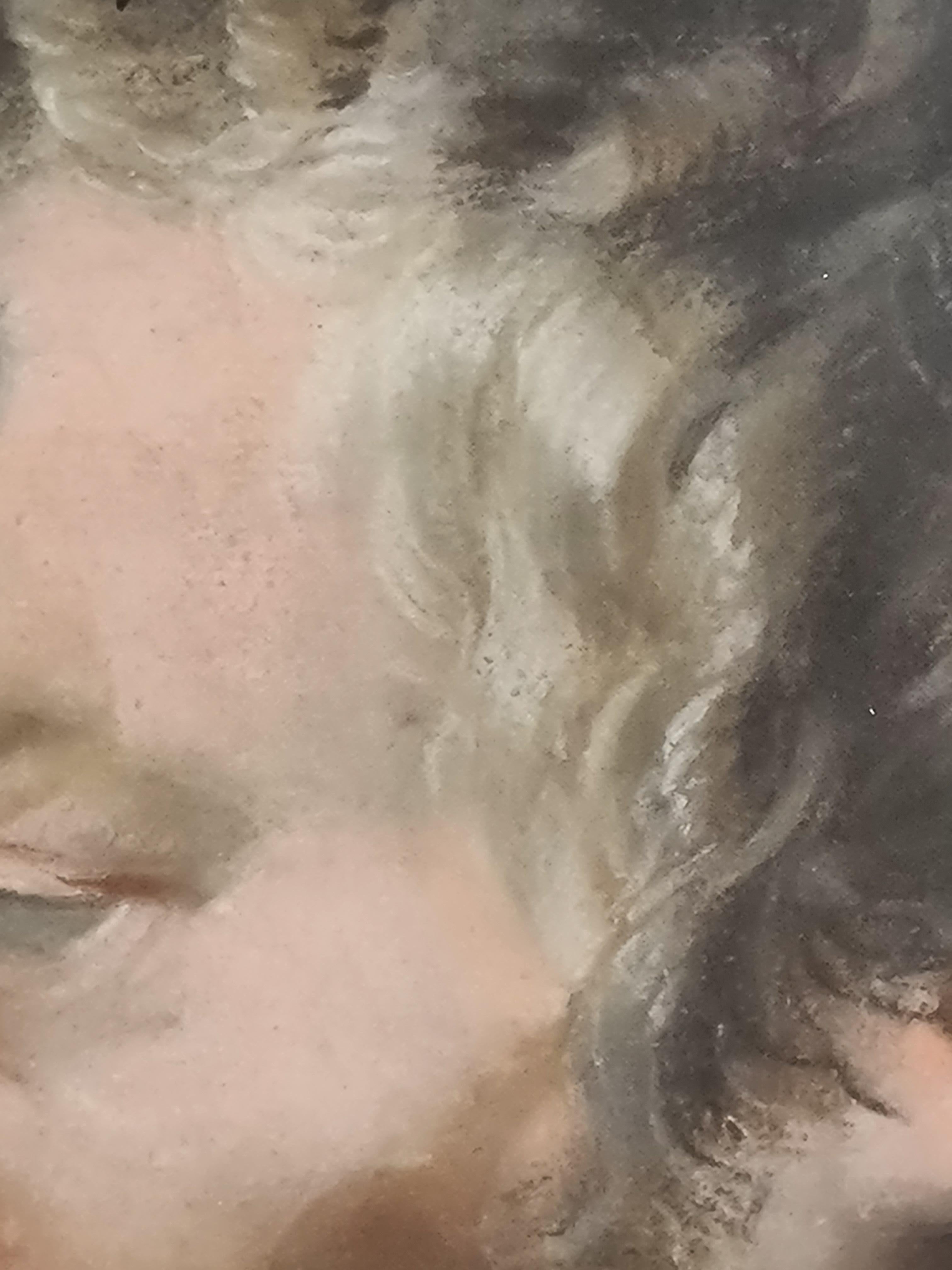 Pastellporträt eines Gentleman aus dem 18. Jahrhundert (Braun), Portrait Painting, von Maurice-Quentin de La Tour