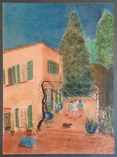 Pastel fauviste sur papier, « Unch in Provence », d'après Henri Matisse