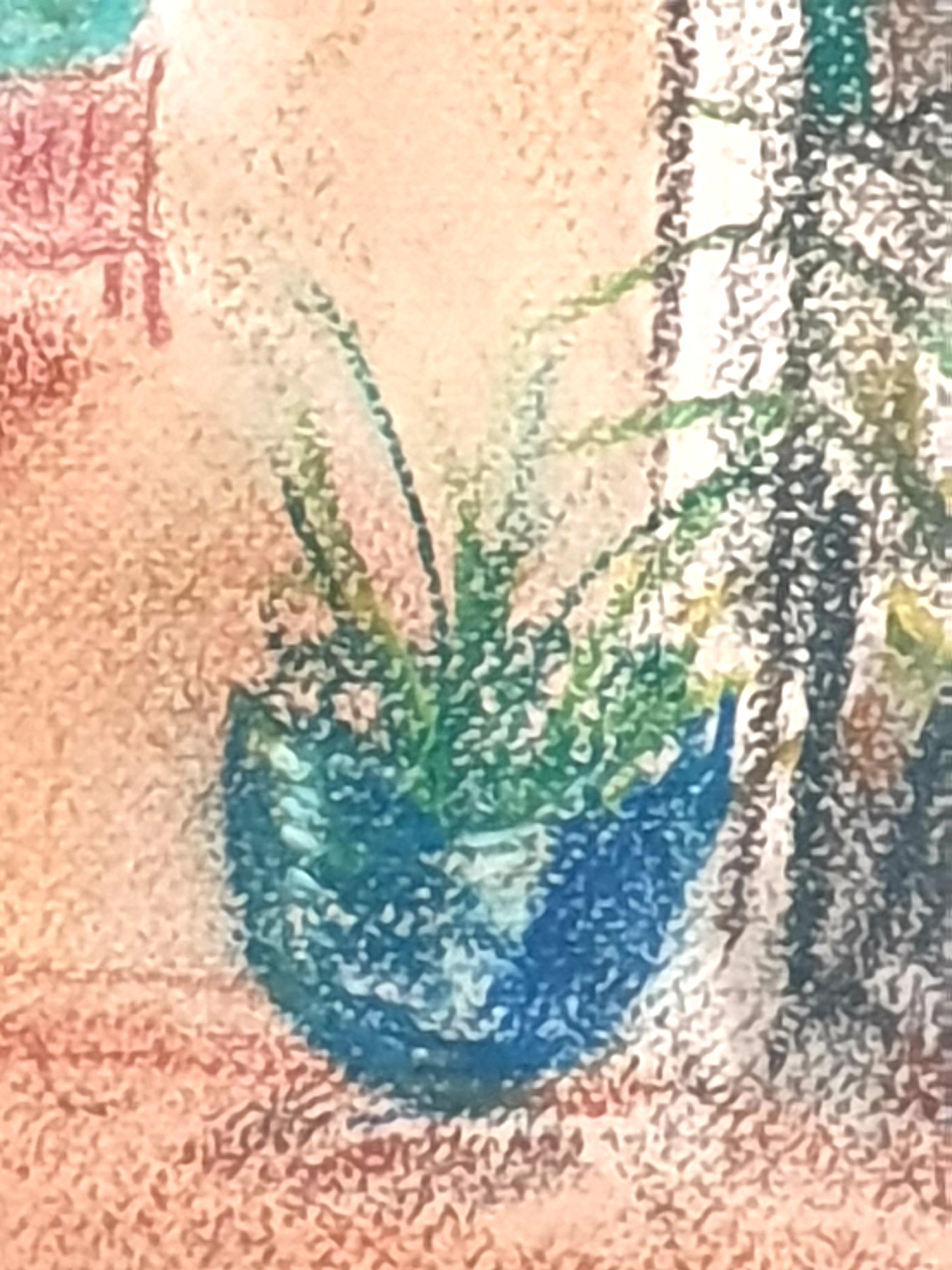 Fauvistisches Pastell auf Papier, „Lunch in Provence“, nach Henri Matisse im Angebot 3