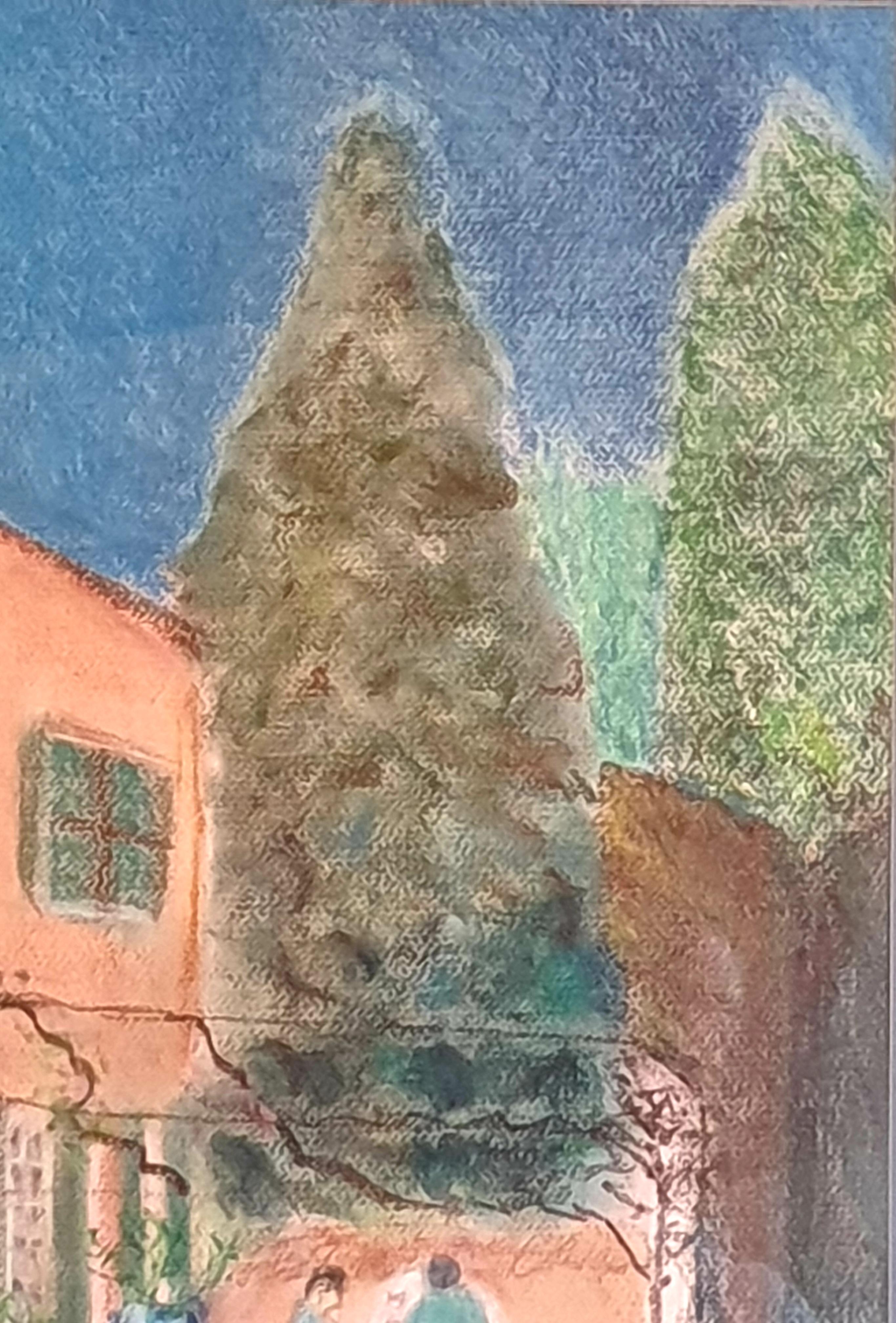Fauvistisches Pastell auf Papier, „Lunch in Provence“, nach Henri Matisse im Angebot 8