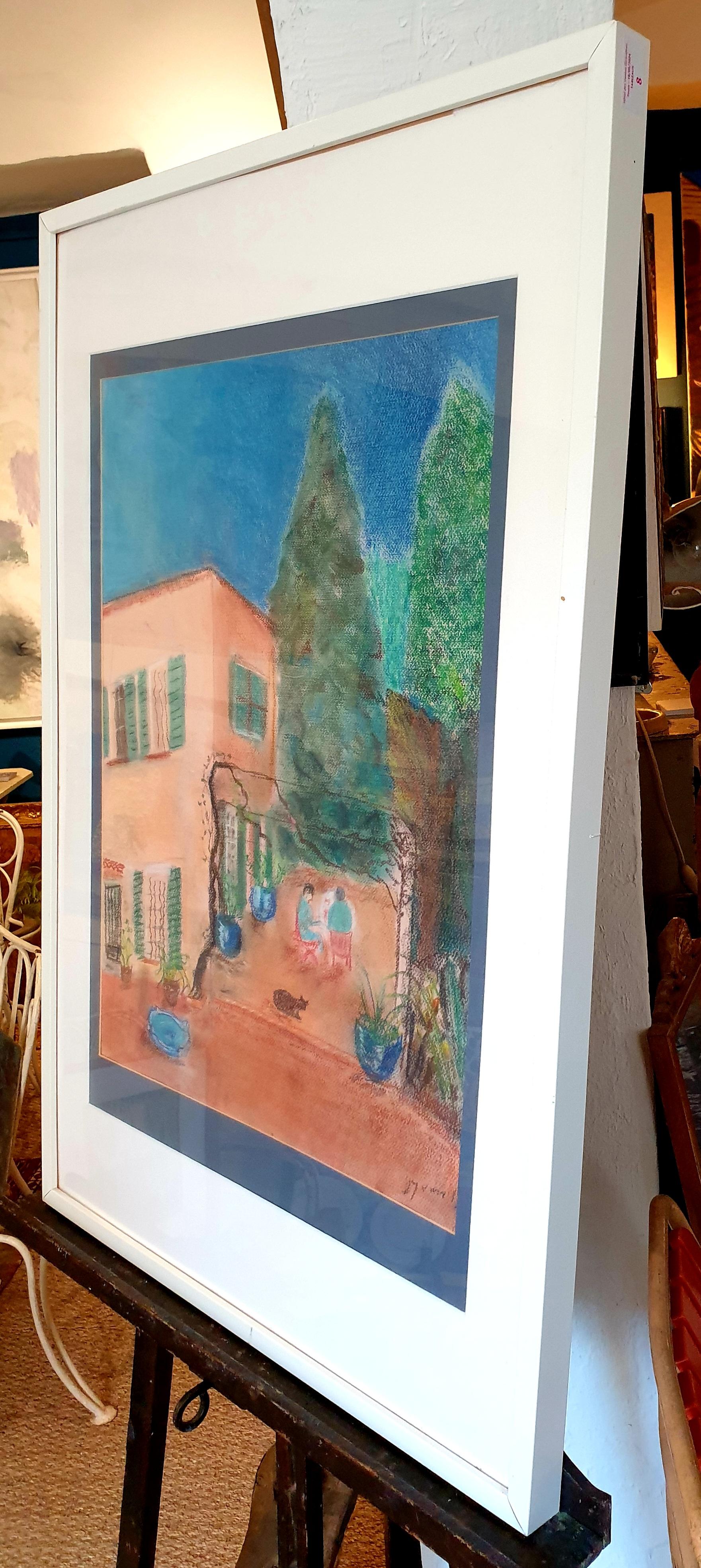Fauvistisches Pastell auf Papier, „Lunch in Provence“, nach Henri Matisse im Angebot 11