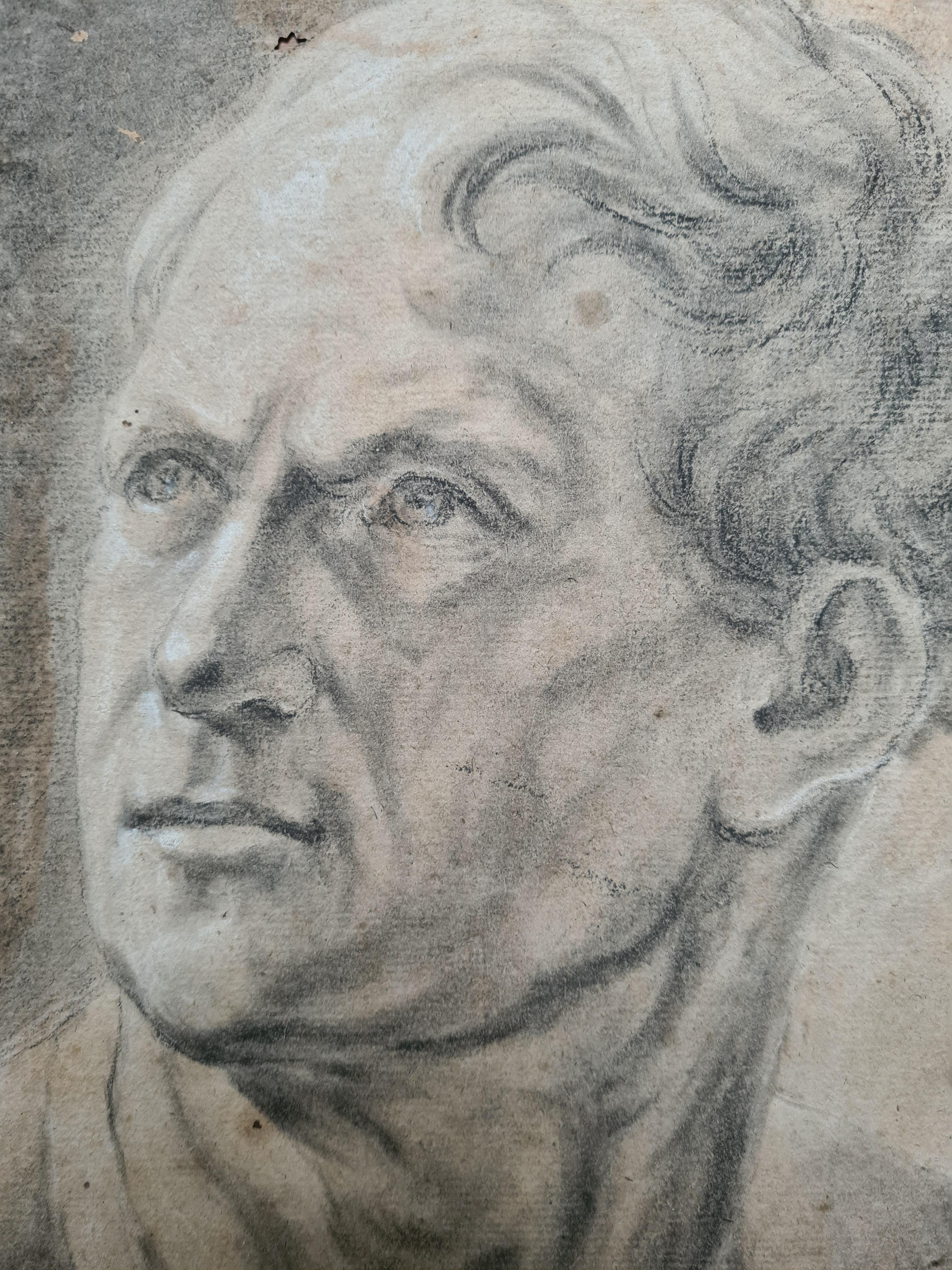 Akademische Kreidearbeiten auf Papierstudie des 19. Jahrhunderts von Jacques-Louis David im Angebot 2