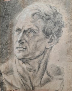 Étude du 19e siècle sur papier d'un disciple de Jacques-Louis David