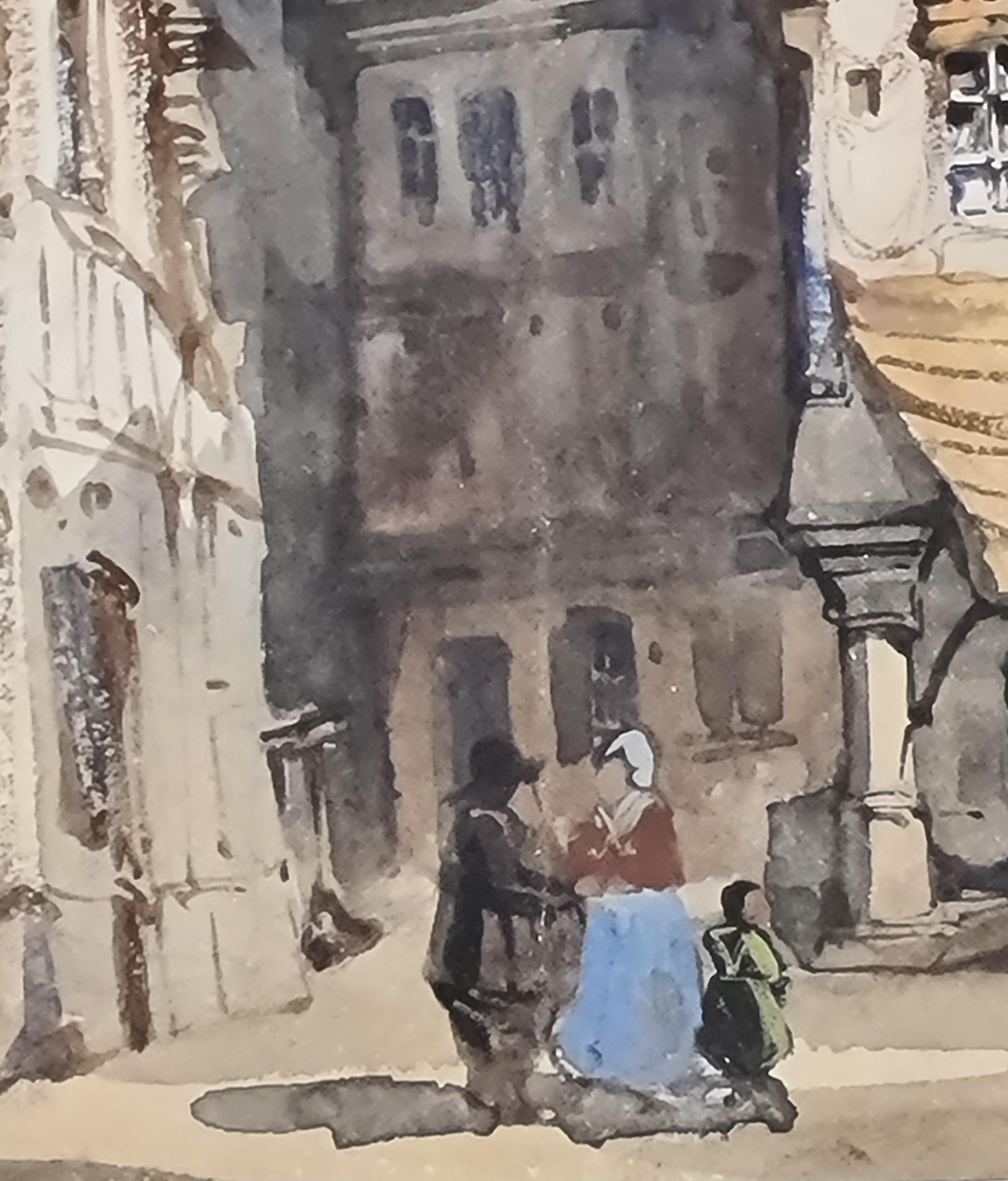 Late 18th Century Watercolour, A Swiss Village, Circle of Claude-Louis Châtelet For Sale 2
