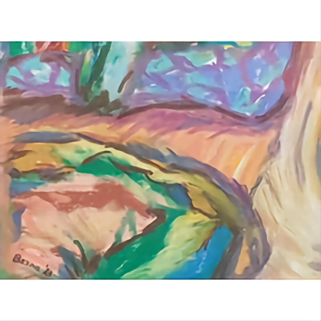 'Le Petit Chemin'. Contemporary Fauvist Pastel of a Provençal Landscape. For Sale 1