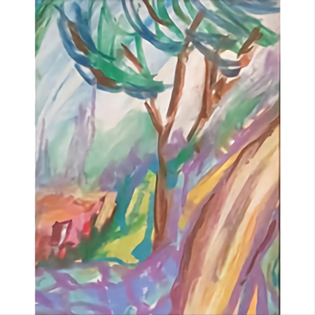 'Le Petit Chemin'. Contemporary Fauvist Pastel of a Provençal Landscape. For Sale 2