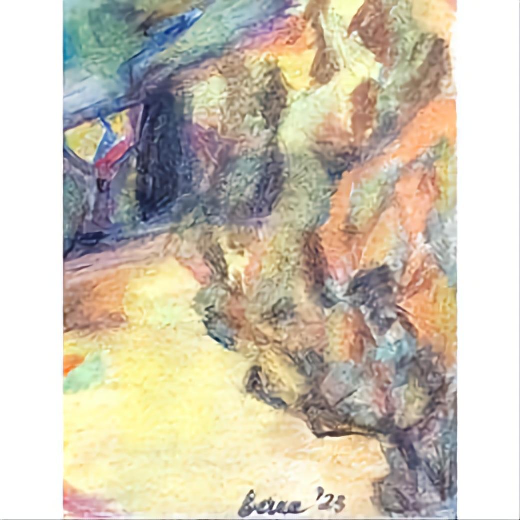 'Cancan a'. Contemporary Fauvist Pastell. Provence. im Angebot 3