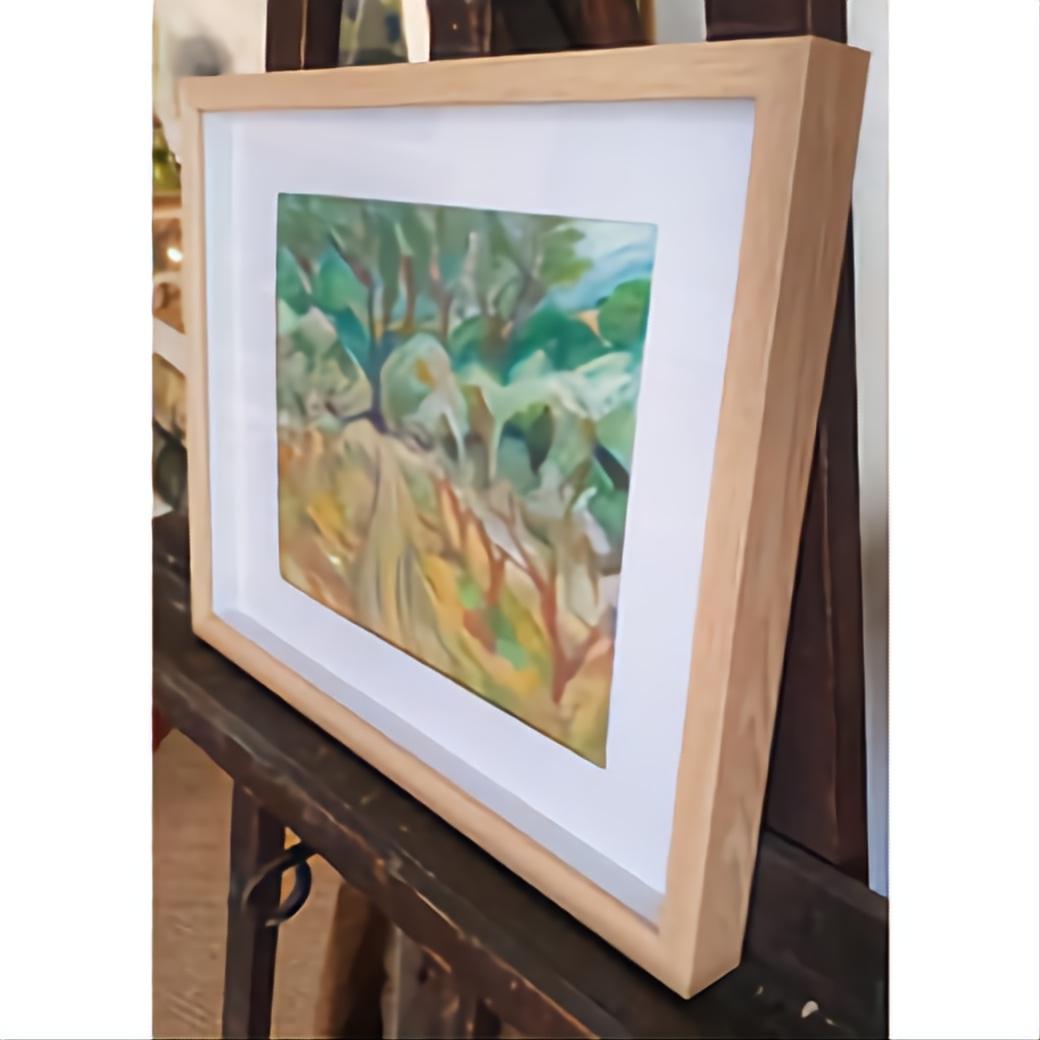 Le Chemin Privé b'. Paesaggio contemporaneo a pastello fauvista. in vendita 5