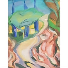 Cancan b'. Paisaje al pastel fauvista contemporáneo.