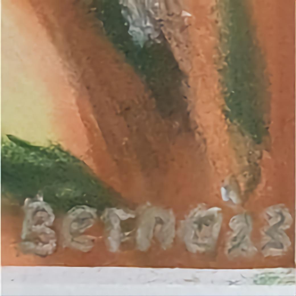 I. A. B. Paysage contemporain au pastel fauve. en vente 4