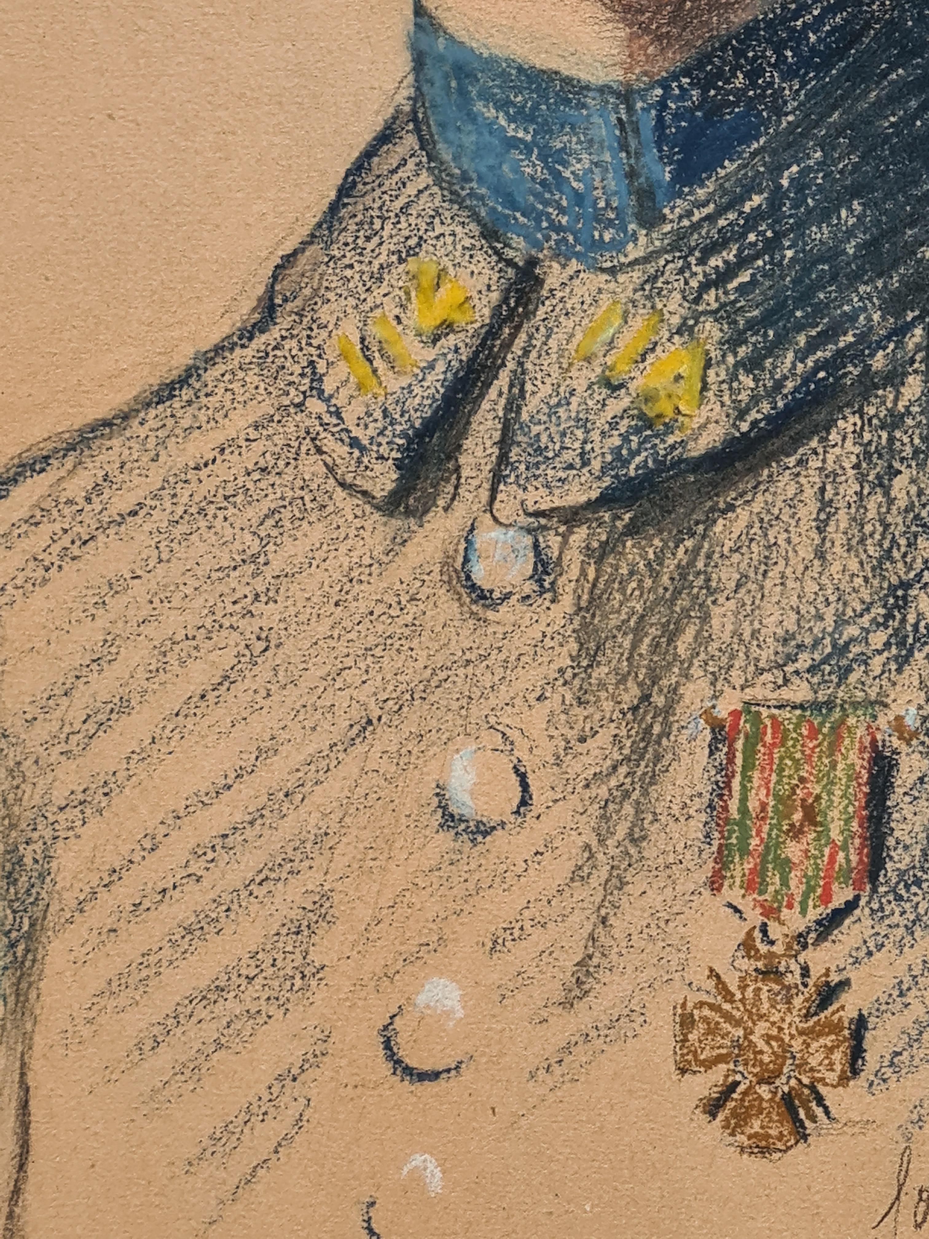 Retrato militar francés de principios del siglo XX, El soldado valiente en venta 1