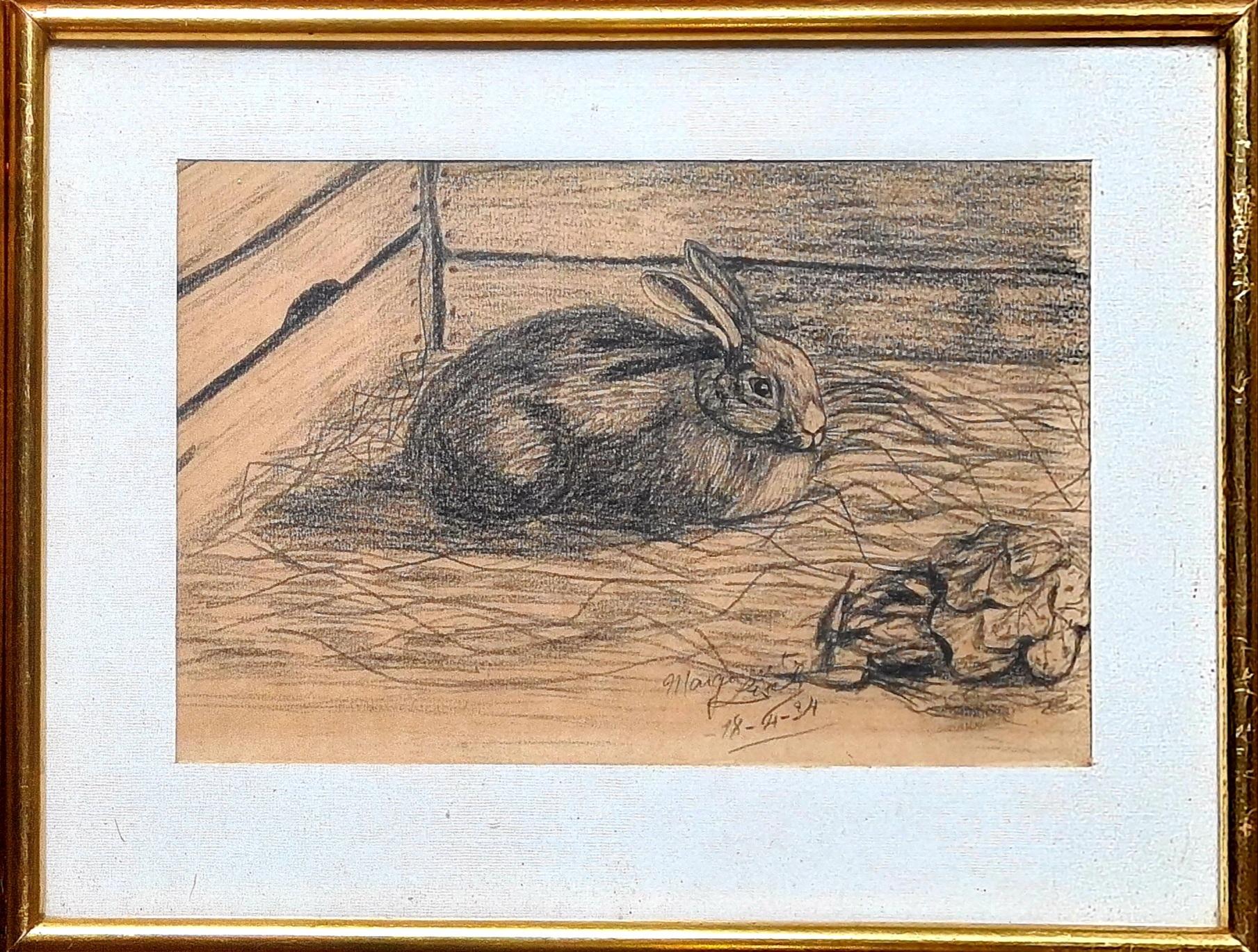 Das Kaninchen und die Katze – Art von Margaret Lisel