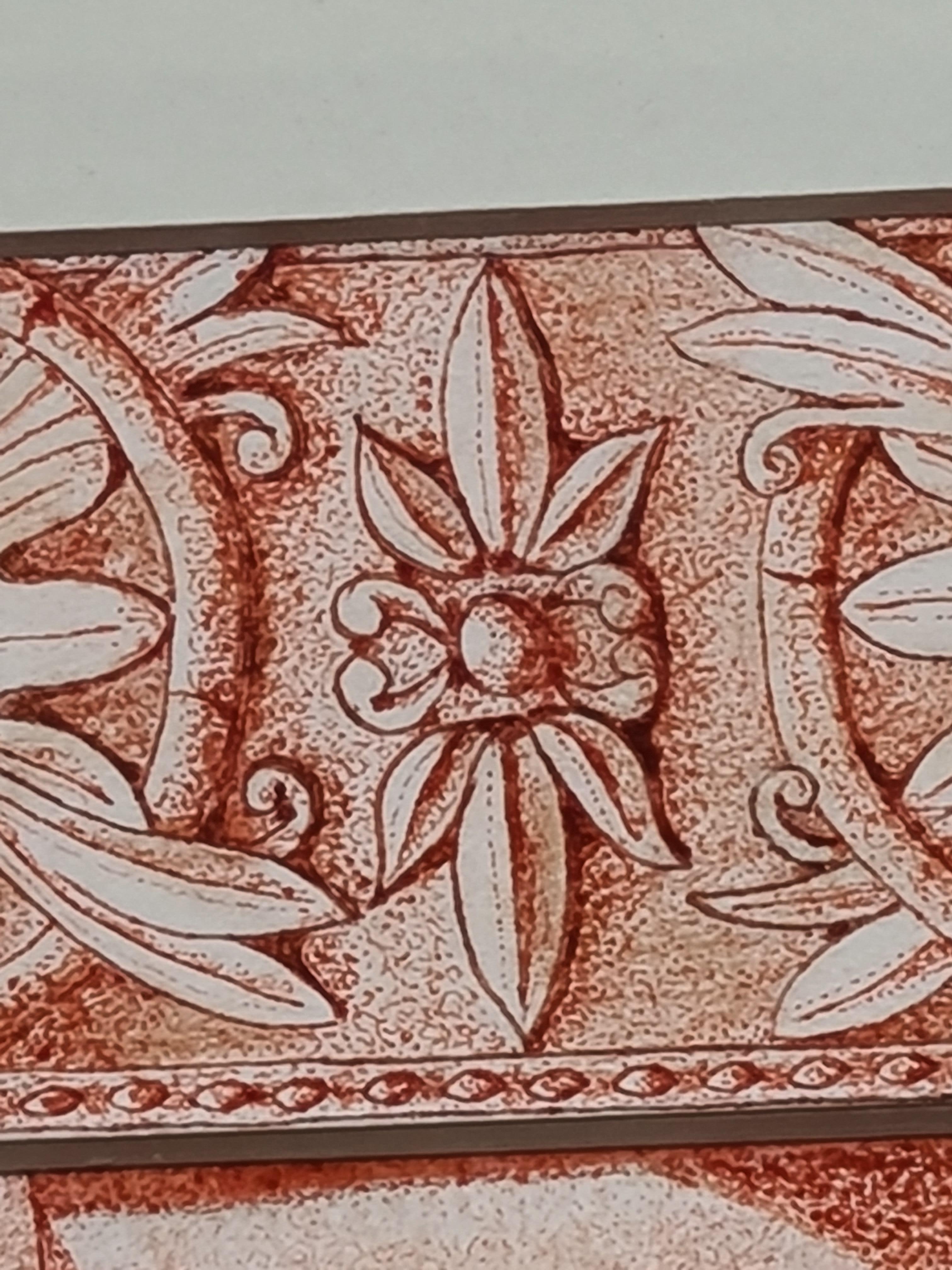 Studio ad acquerello di una testa cubista con supporto dipinto a fiori. in vendita 7