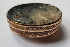 Agate Box Antique 19th Century With Gilt Pomponne Mounts
