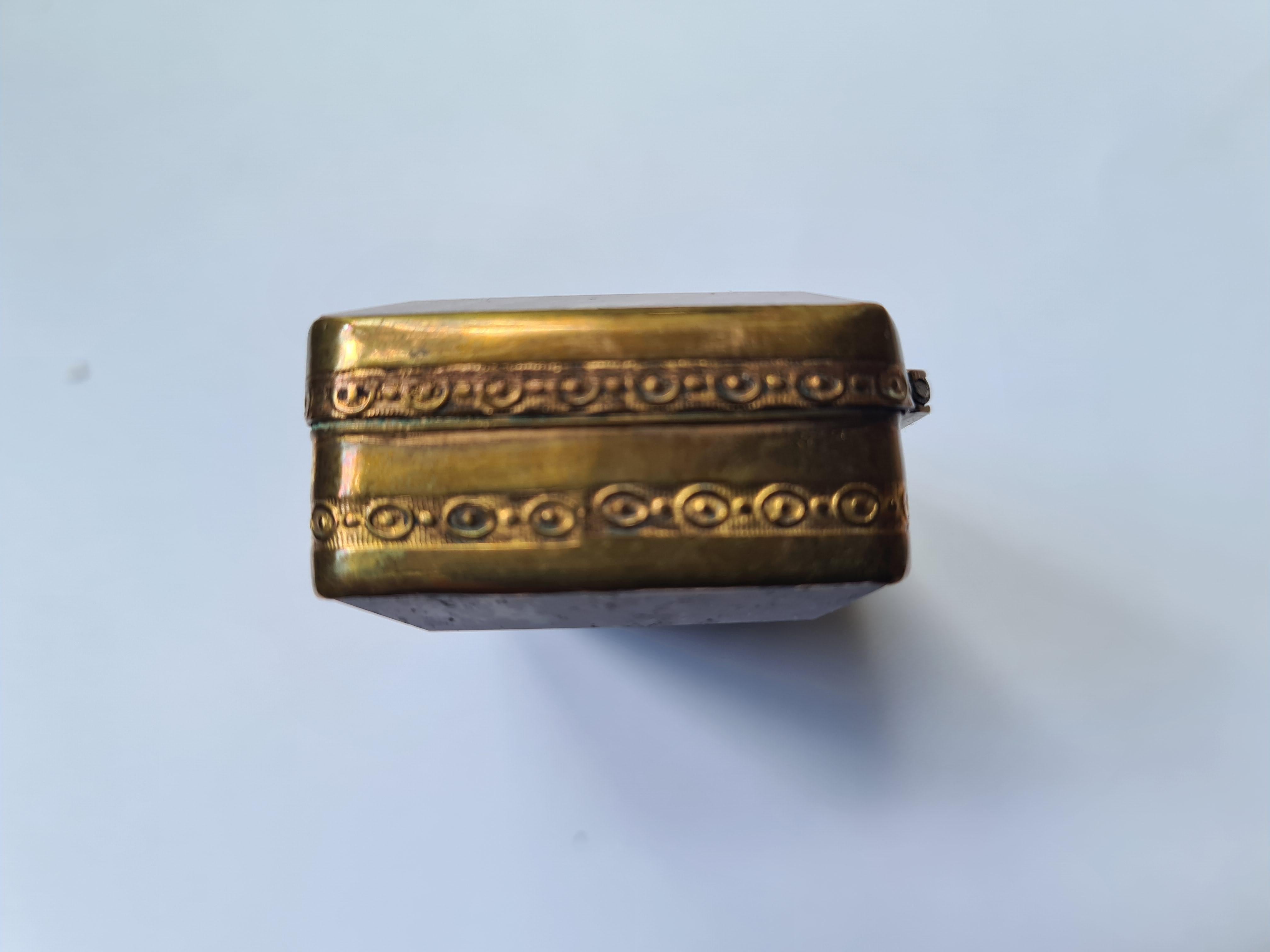 Agate Box With Gilt Pomponne Mounts, Antique, 19th Century For Sale 3