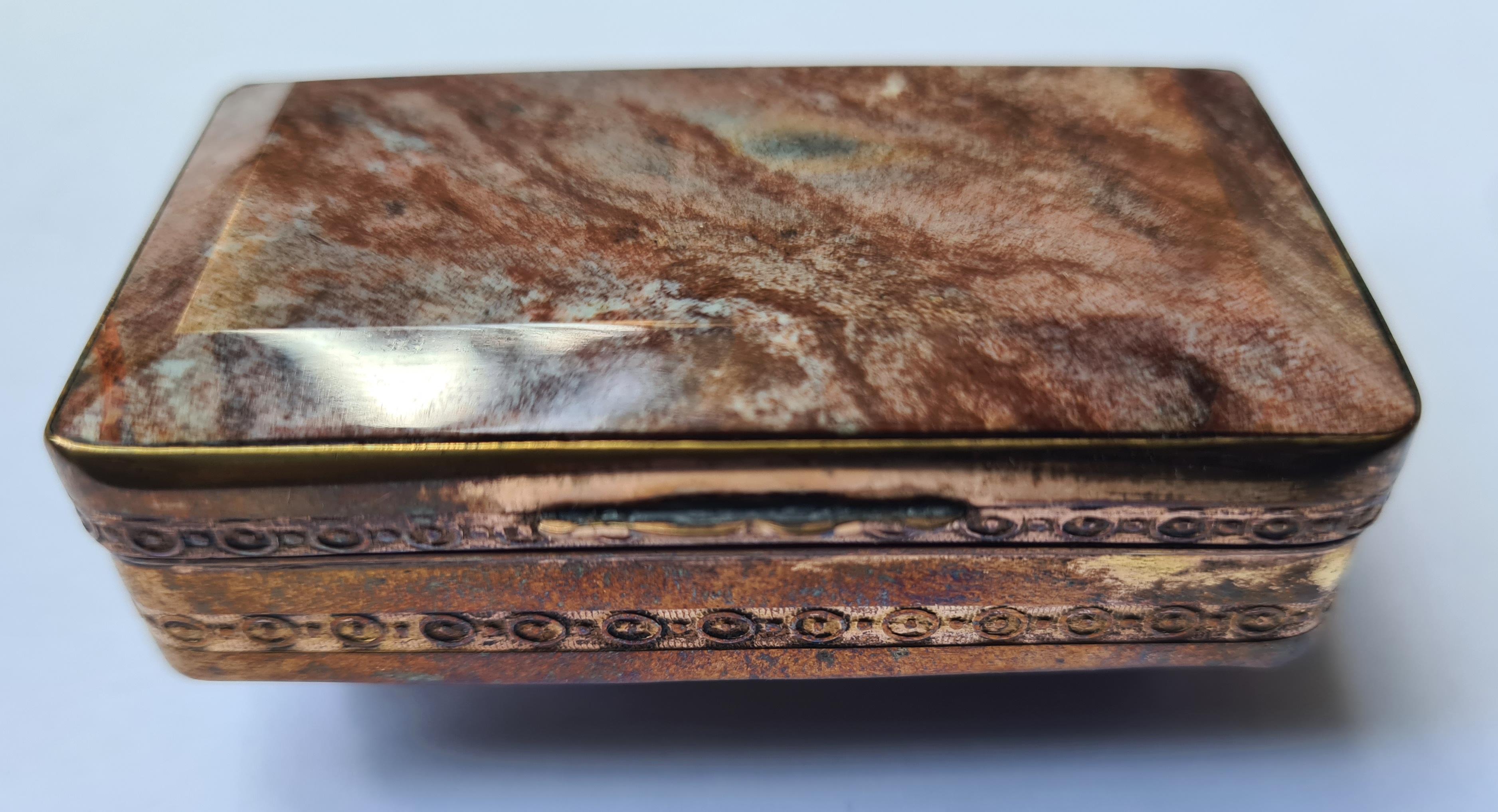 3 Agate Boxes With Gilt Pomponne Mounts, Antique, 19th Century For Sale 7