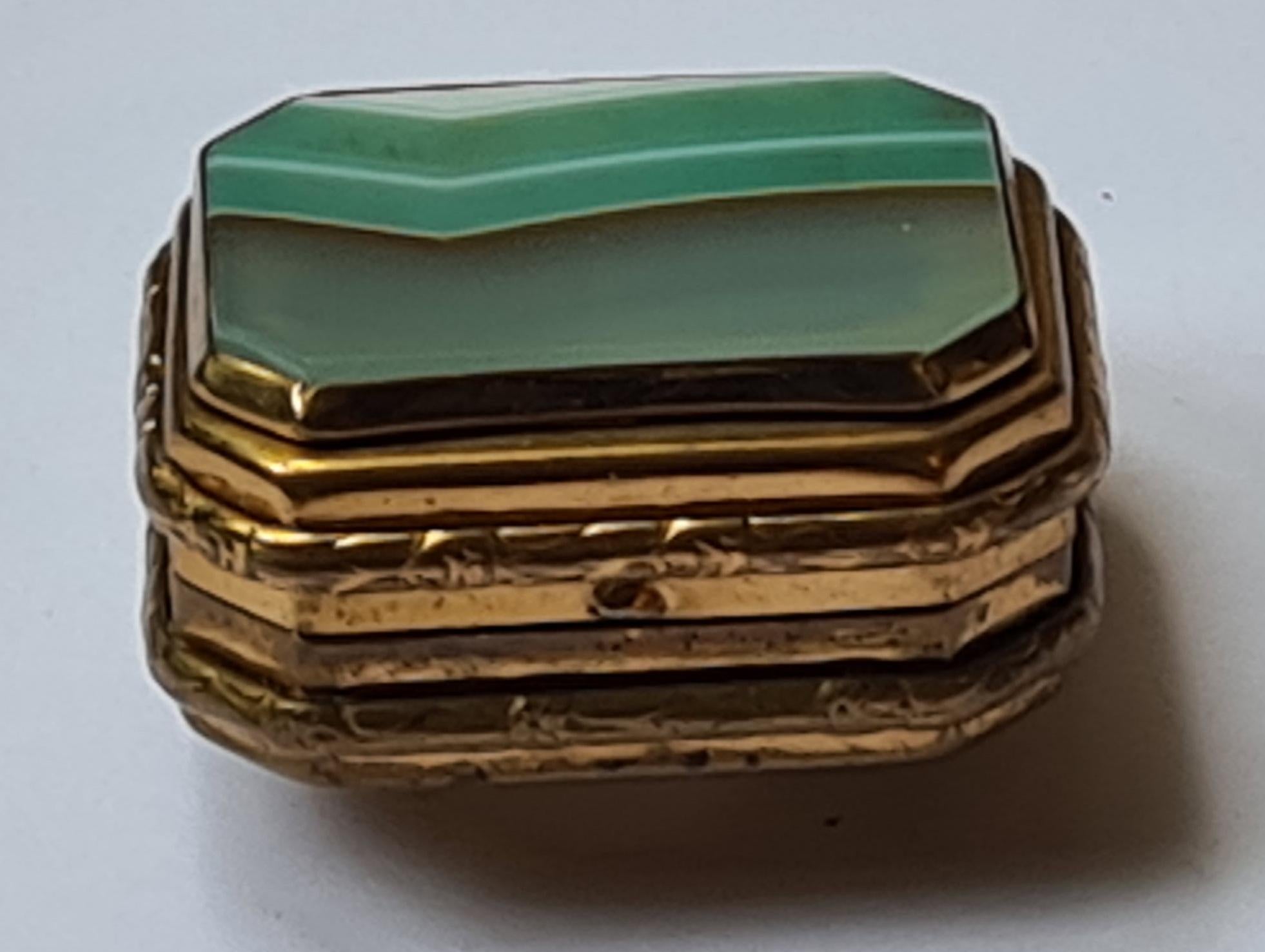 Agate Box With Gilt Pomponne Mounts, Antique, 19th Century - Other Art Style Art by Unknown