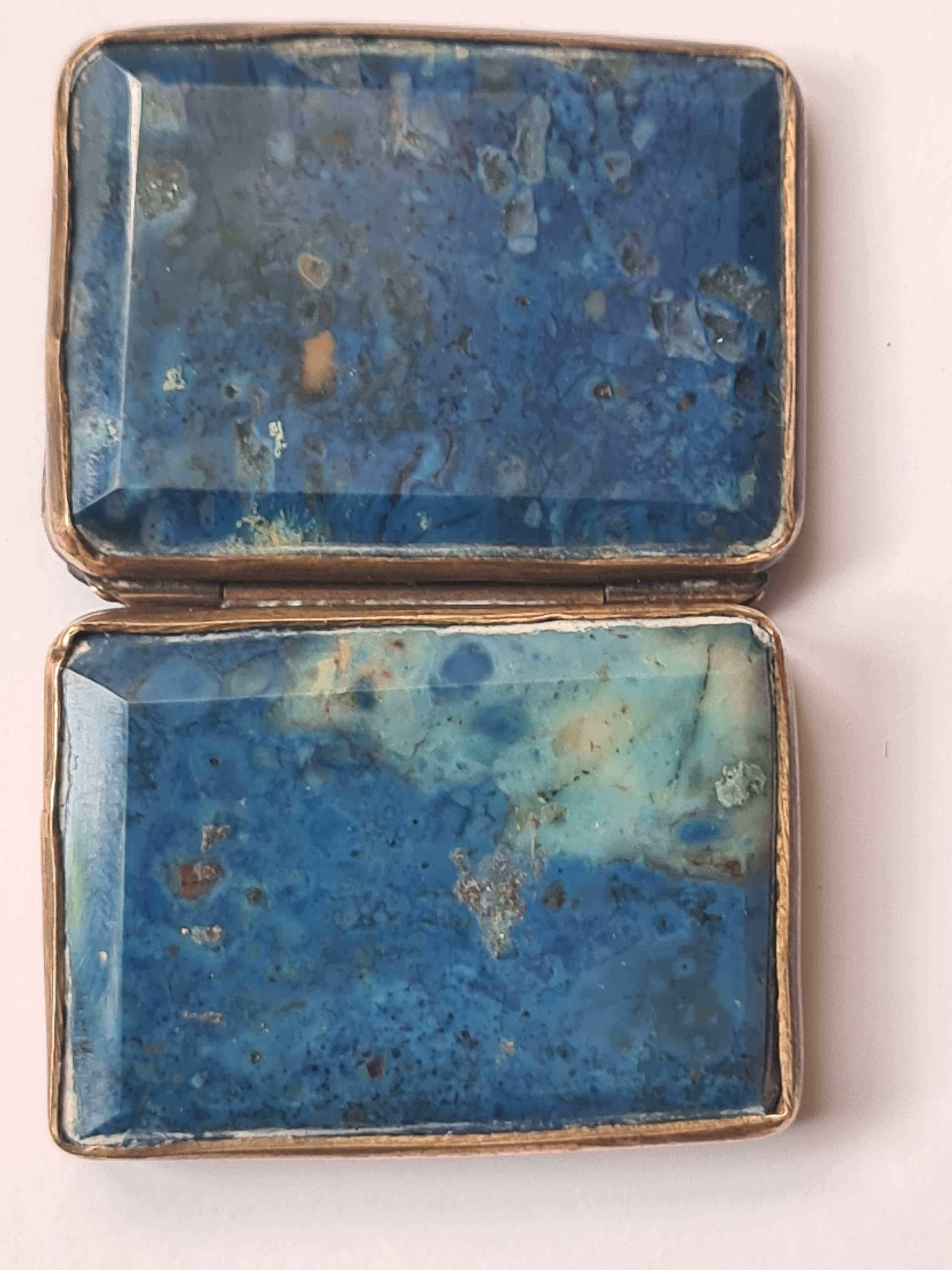Lapis Lazuli Box With Gilt Pomponne Mounts, Antique, 19th Century For Sale 5