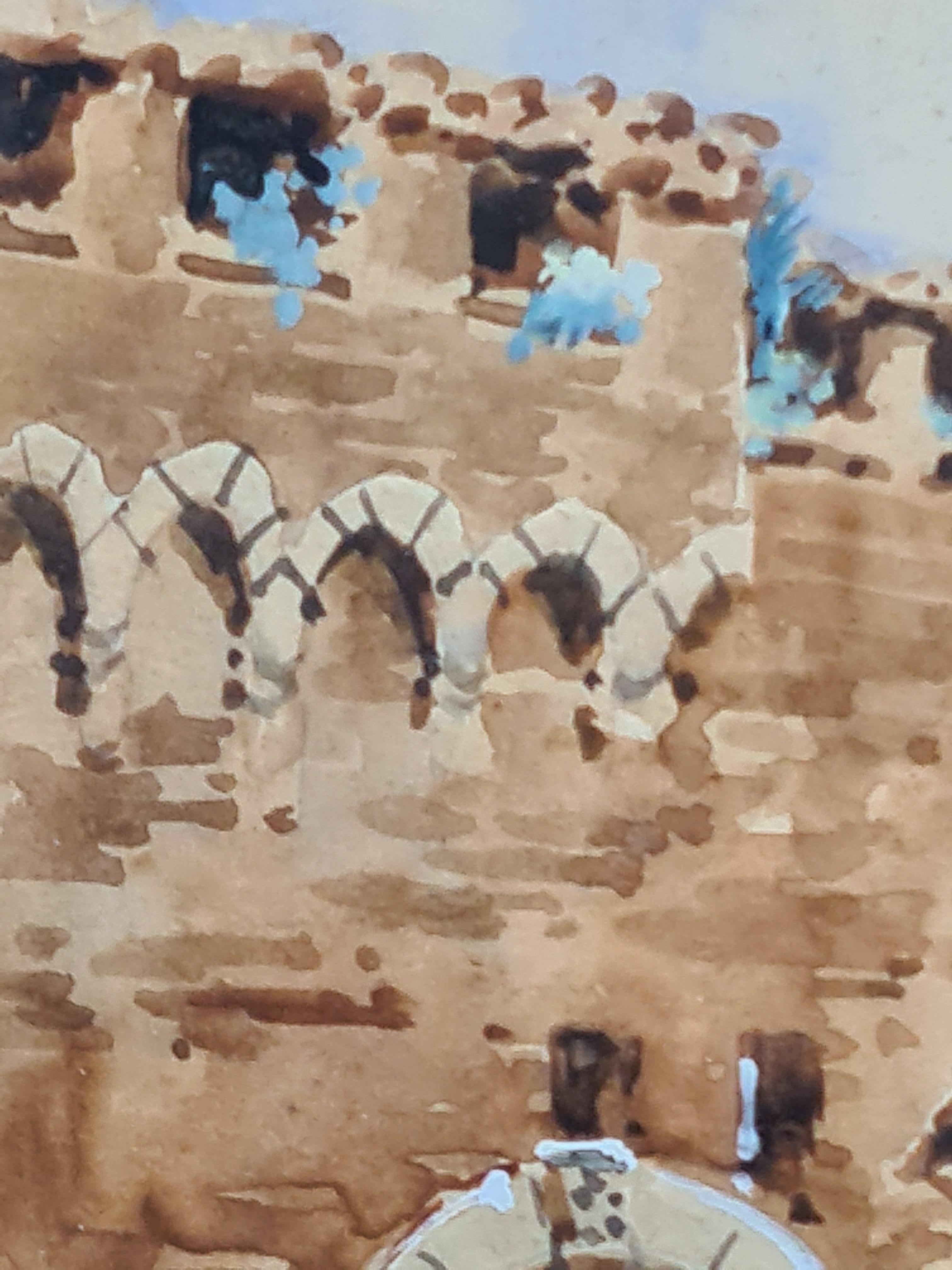 Veduta di Roma, le Mura Aureliane, la porta della piazza del mercato in vendita 2
