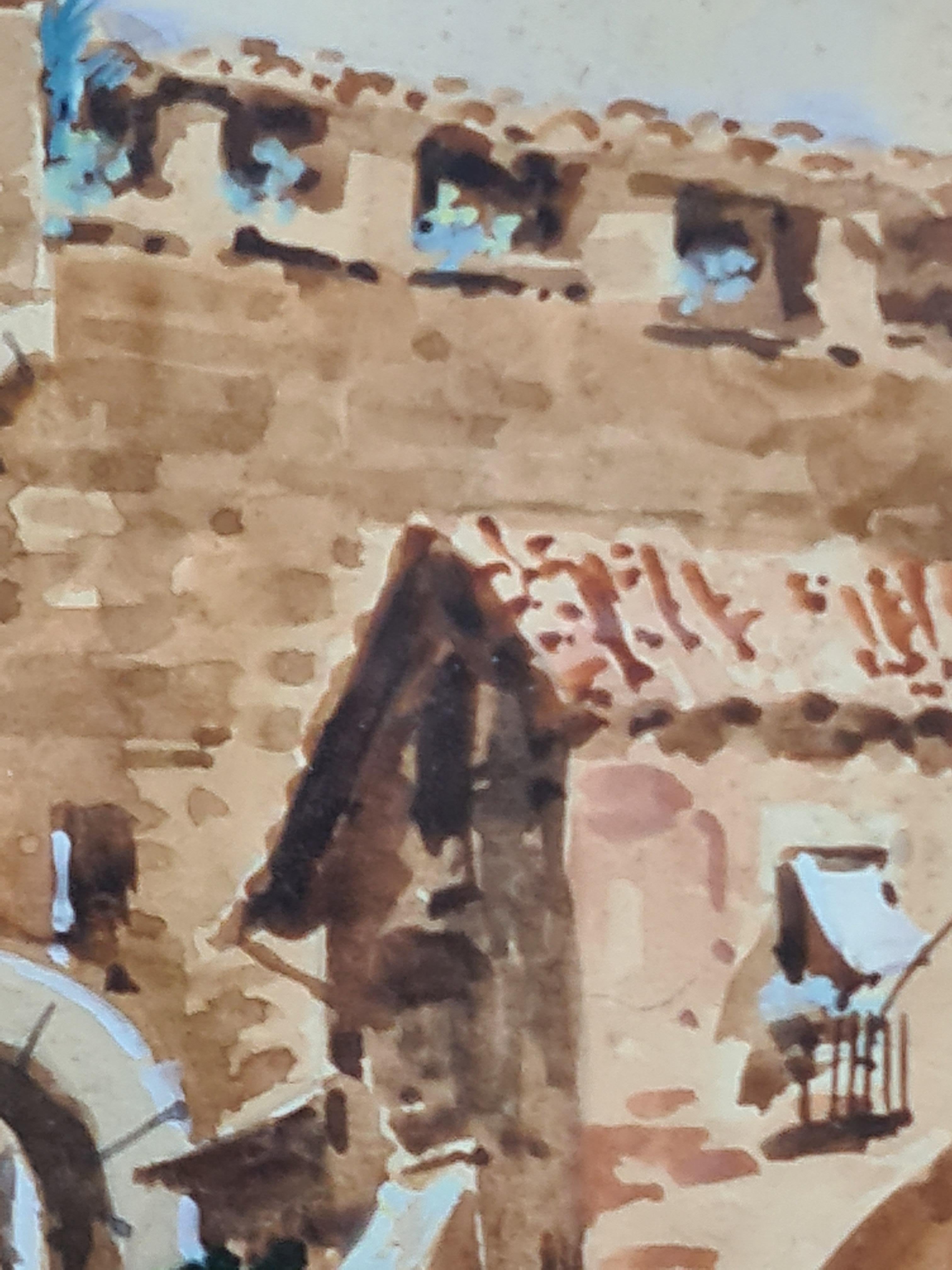 Veduta di Roma, le Mura Aureliane, la porta della piazza del mercato in vendita 3