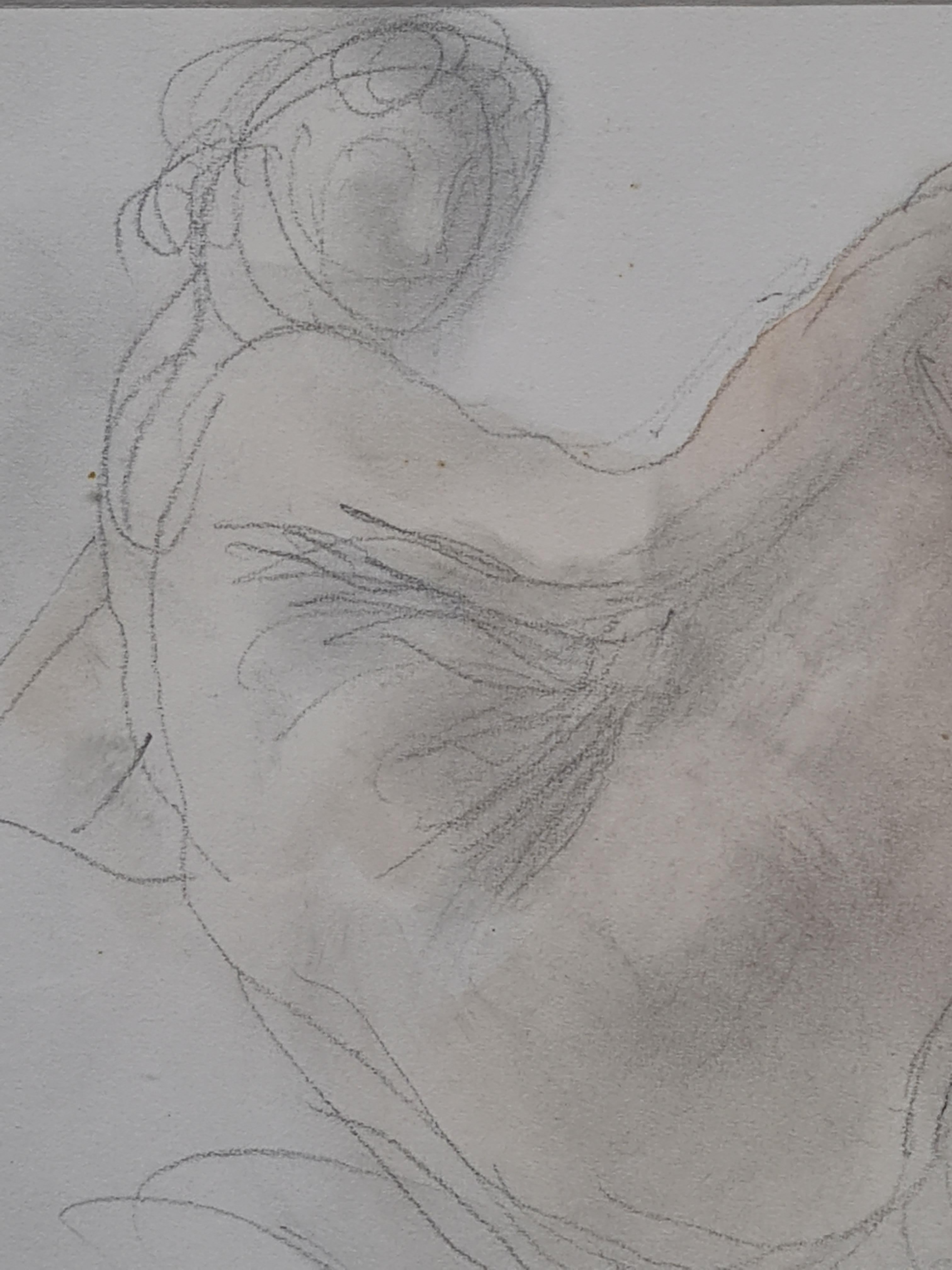 Femme Nue Couchée, Estudio del célebre escultor francés, seguidor de Rodin en venta 4