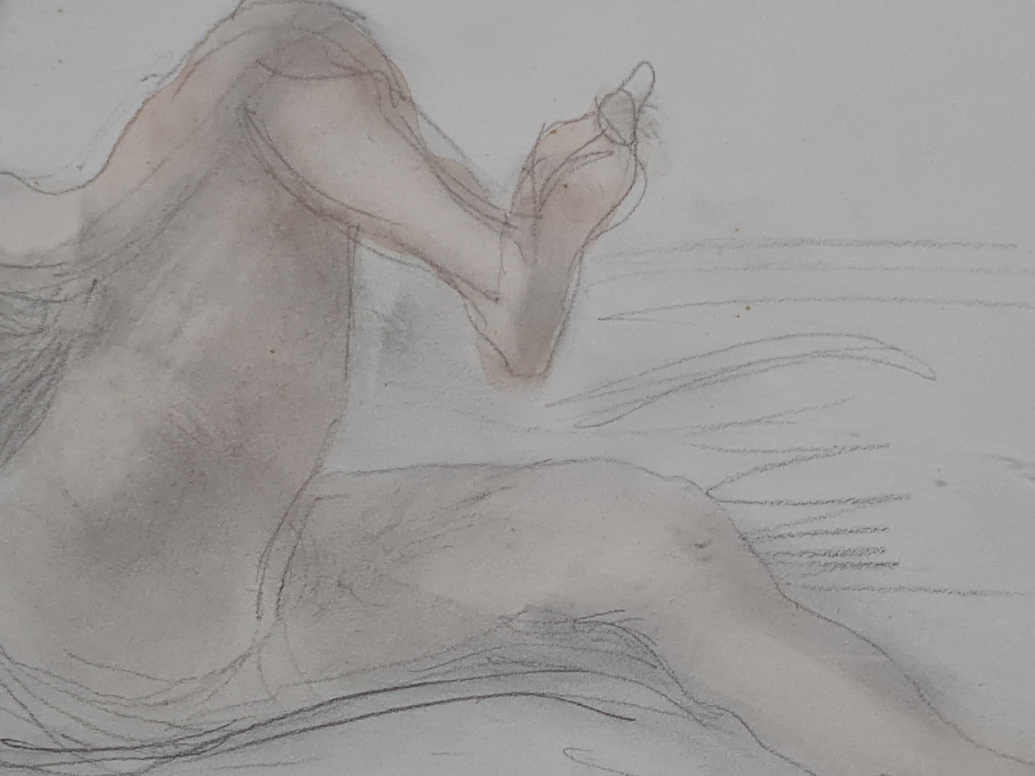 Femme Nue Couchée, Estudio del célebre escultor francés, seguidor de Rodin en venta 3