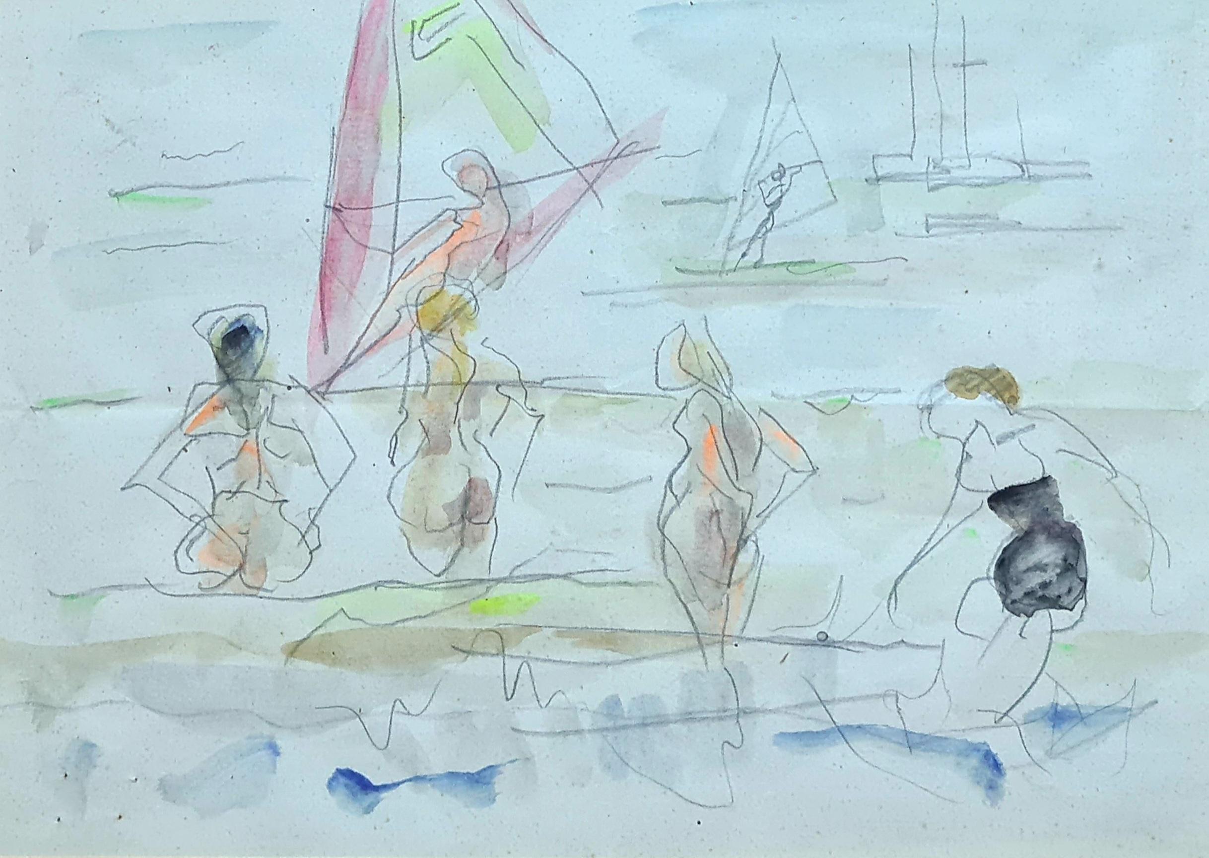Menschen Figurative Zeichnungen und Aquarelle