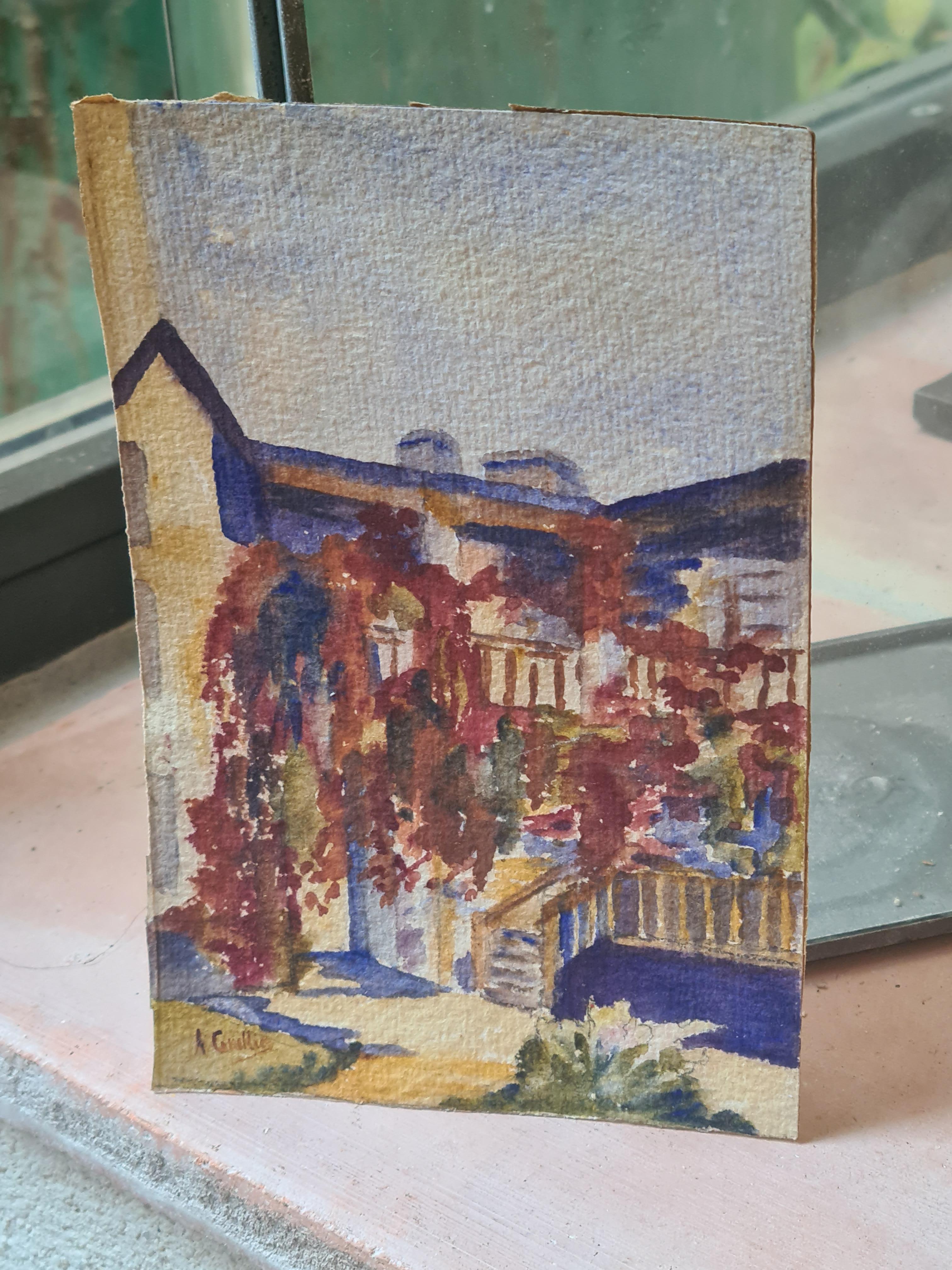 Glicine e fiori in un cortile della Scuola di Barbizon in vendita 3