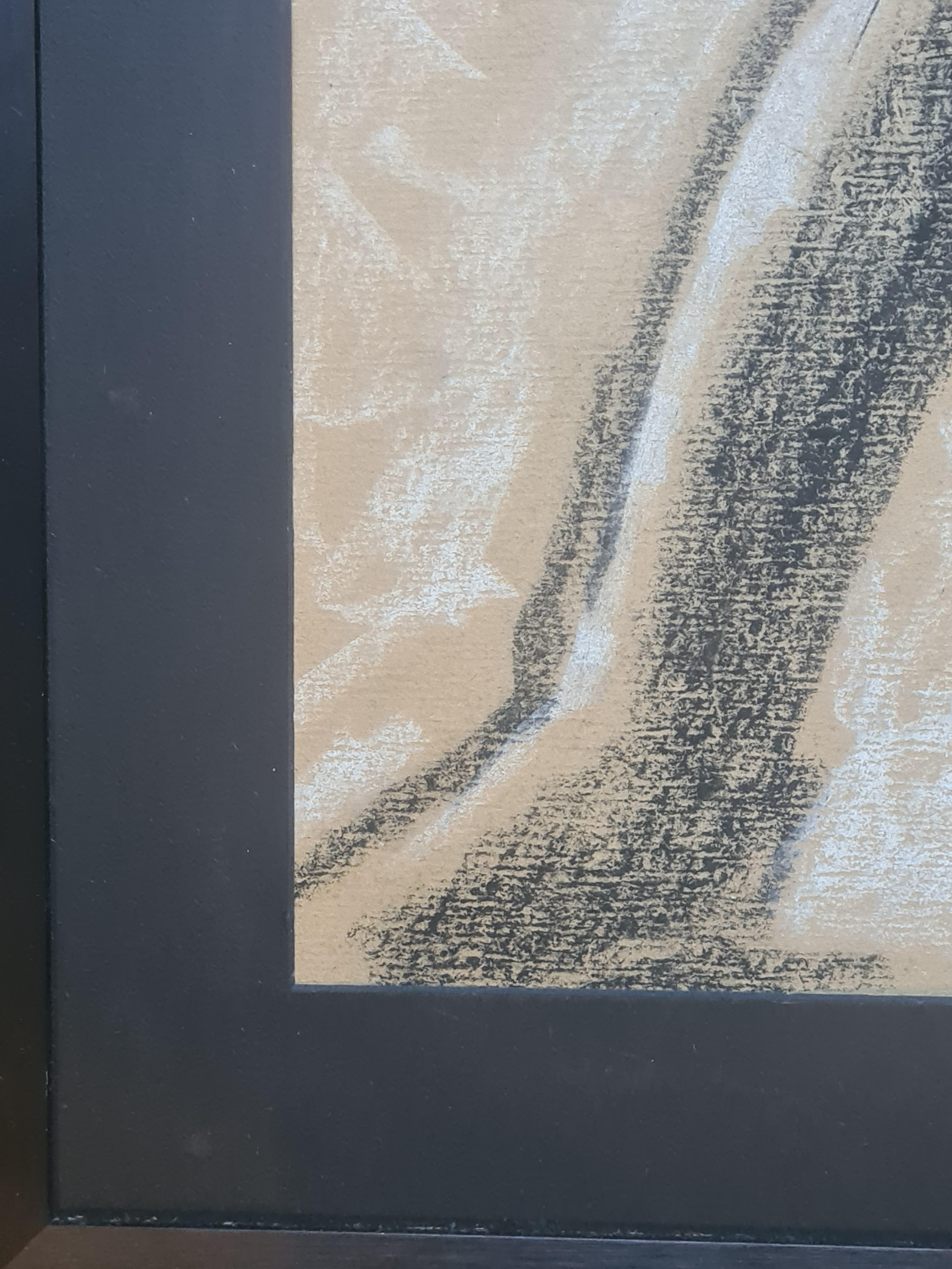 Le Faucheur, dessin post-impressionniste français d'un ouvrier agricole dans les champs en vente 5