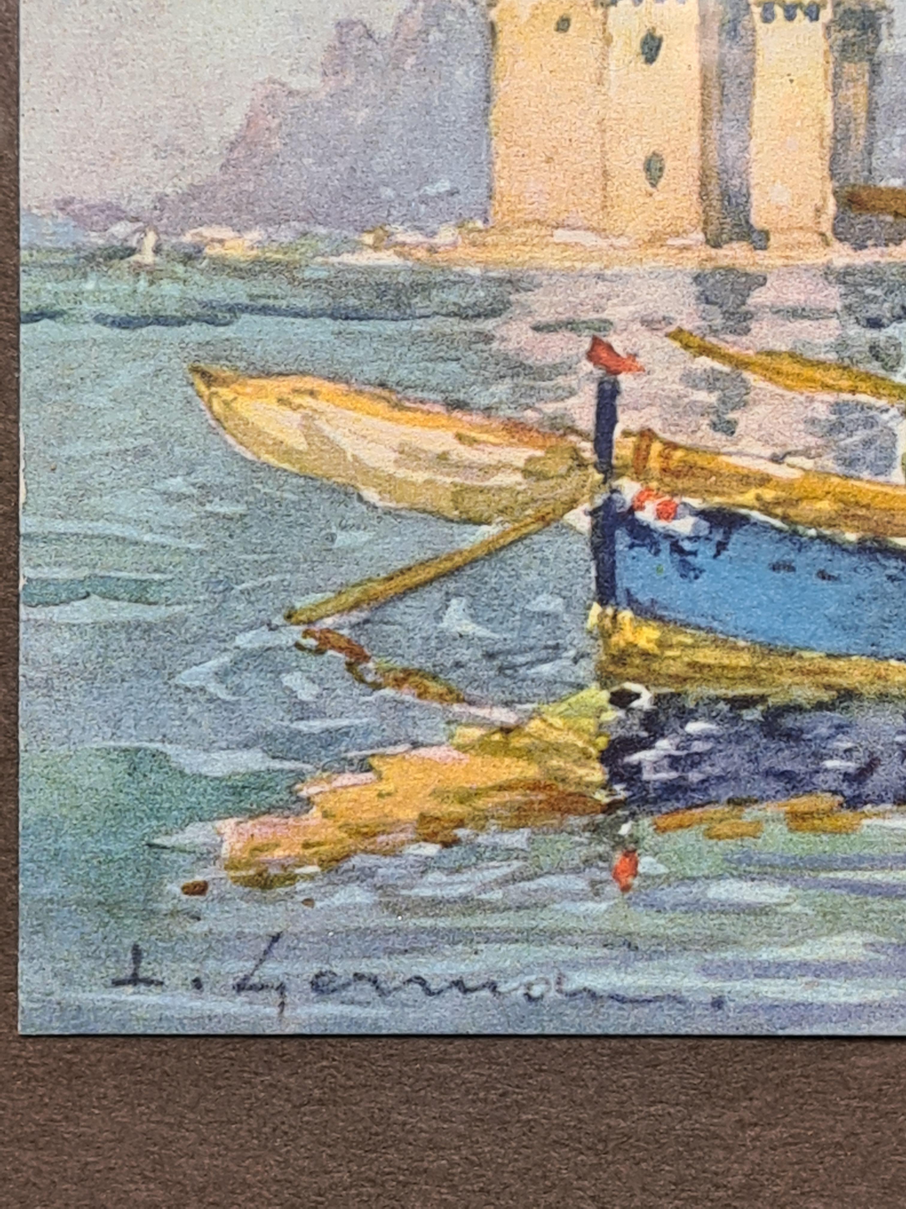 Sainte-Marguerite, Les îles de Lérins, Il Forte dell'Uomo con la Maschera di Ferro - Art Impressionismo di Louis Germain