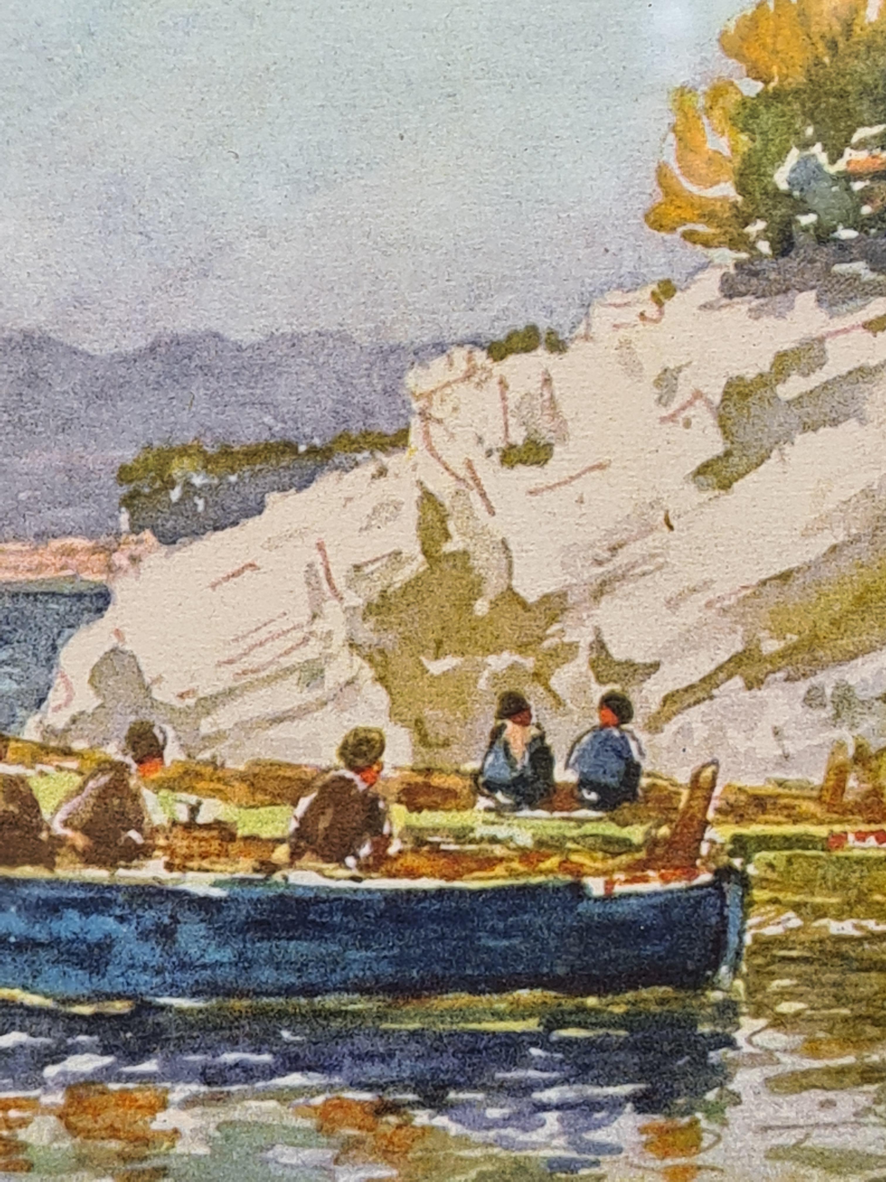 Sainte-Marguerite, Les îles de Lérins, Il Forte dell'Uomo con la Maschera di Ferro - Landscape Art Beige di Louis Germain