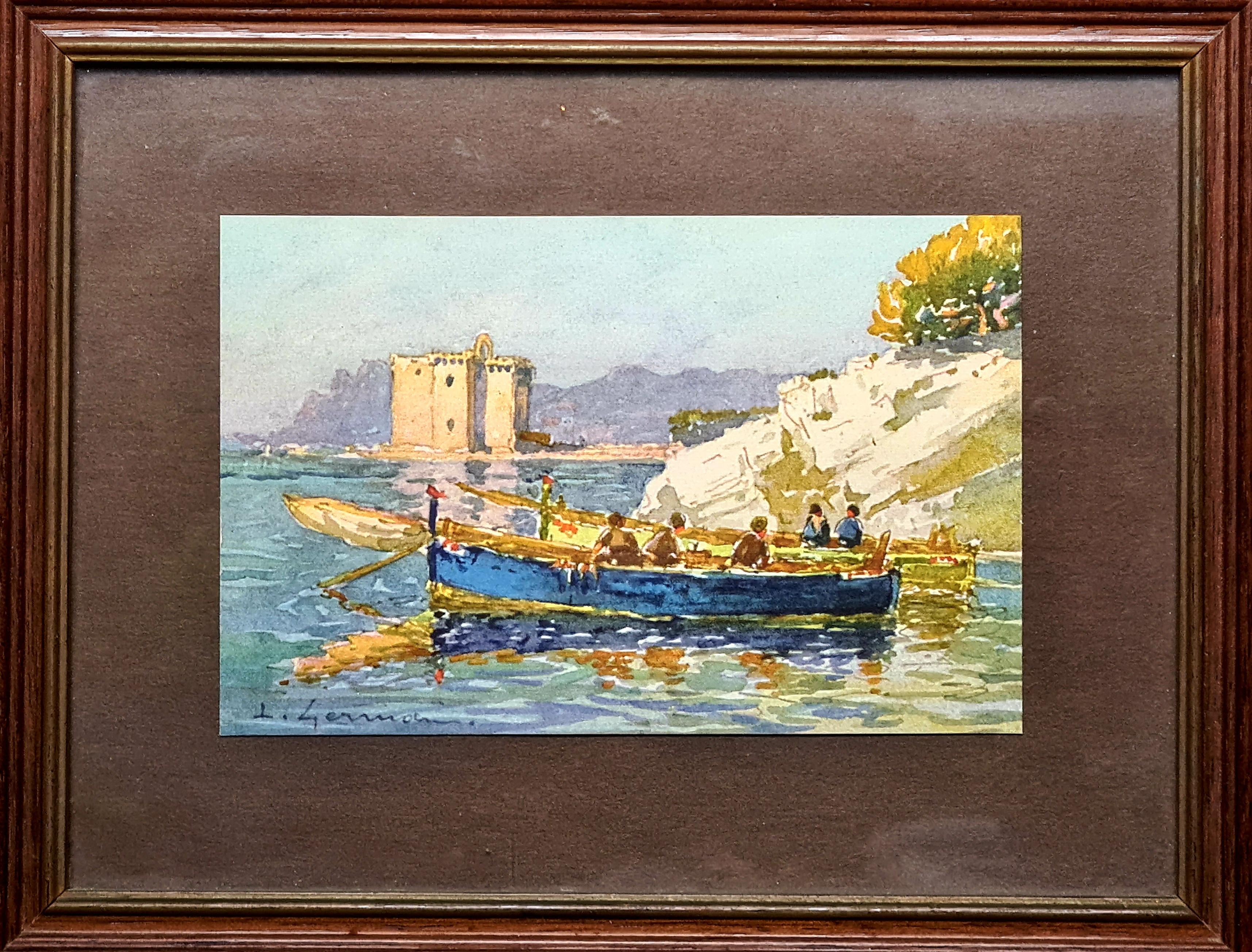 Sainte-Marguerite, Les îles de Lérins, Il Forte dell'Uomo con la Maschera di Ferro - Art di Louis Germain