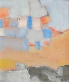 Abstract Colorfield Pastel and Acrylic on Paper, Framed, Signed, 2010+