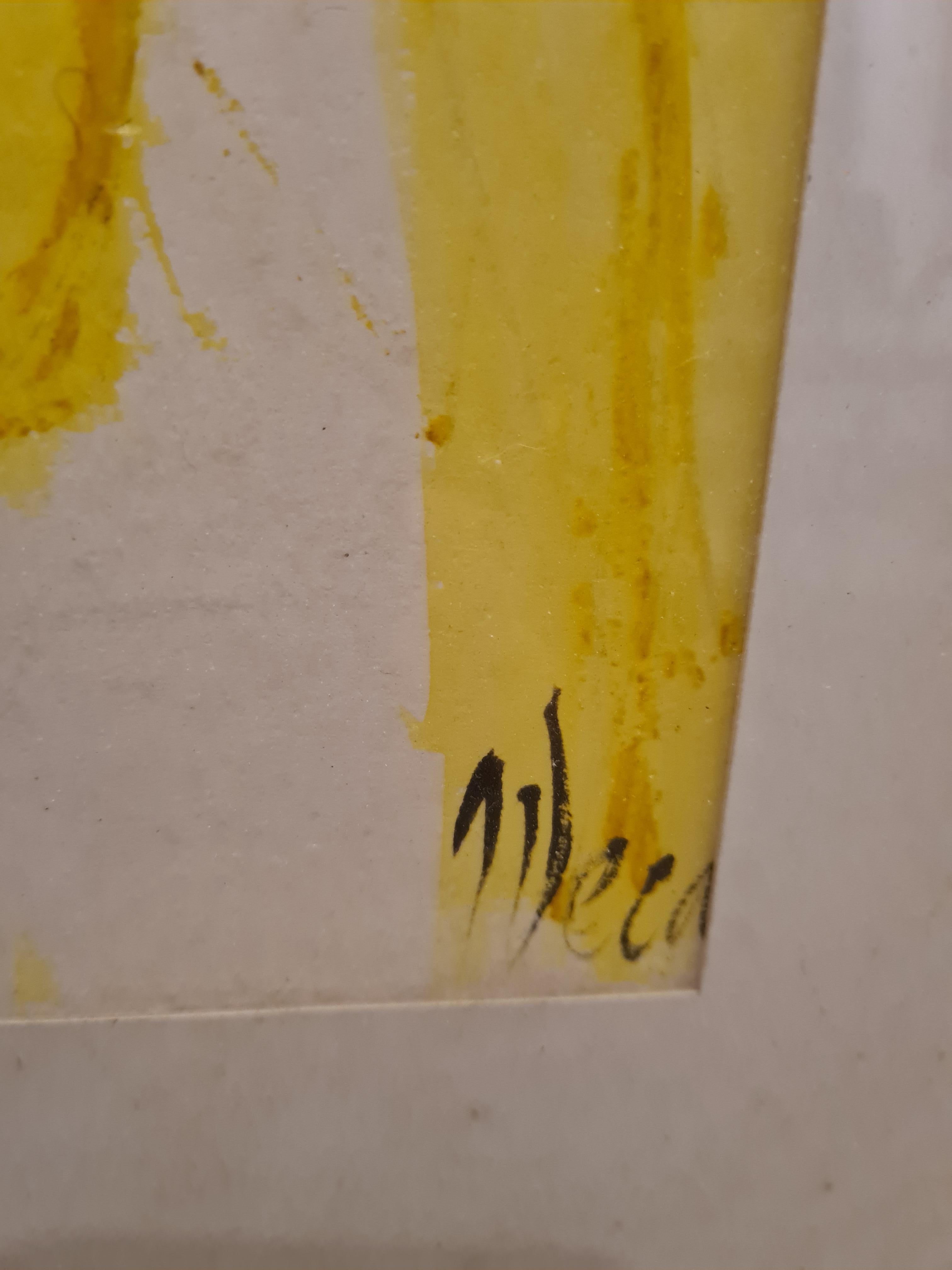 Mid 20th Century Large Paris School Watercolour of a Tablescape - Art by Roger Decaux
