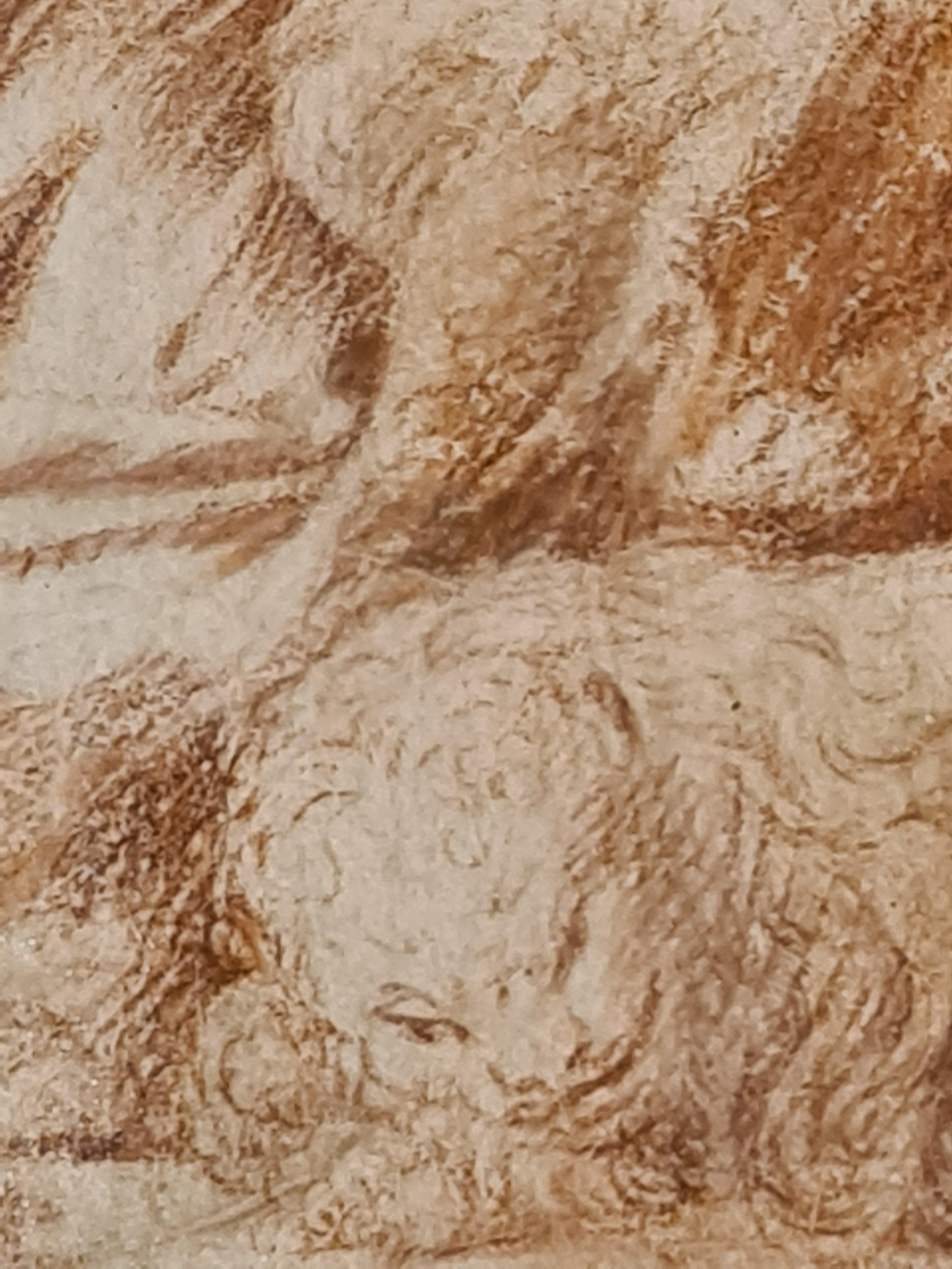 Old Master drawing of Saint Jerome and his lion 1