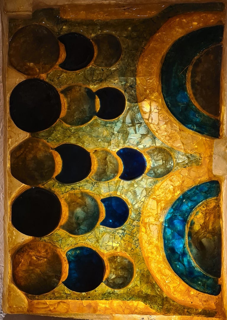 Matius MidCentury Pop Art Fractal Resin Wall Applique by Matius at