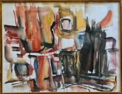 Hommage to Bram Van Velde. Abstract Expressionist Courtyard Landscape Provence.