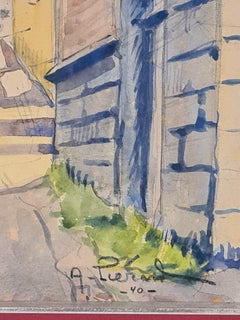 Barcelona Street Scene, Watercolour on Paper.