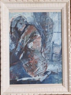 Odalisque Watercolour on Paper, Nude Female Figure, Late 20th Century