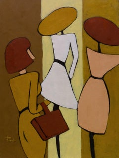 Vintage "Hats" by Gilbert Pauli - Oil on canvas 46x61 cm