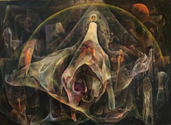 Fantastique vision de Vivaldo Martini - Huile sur toile 60x81 cm