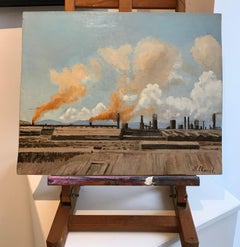 Red smoke by Jean François Chomel - Oil on wood