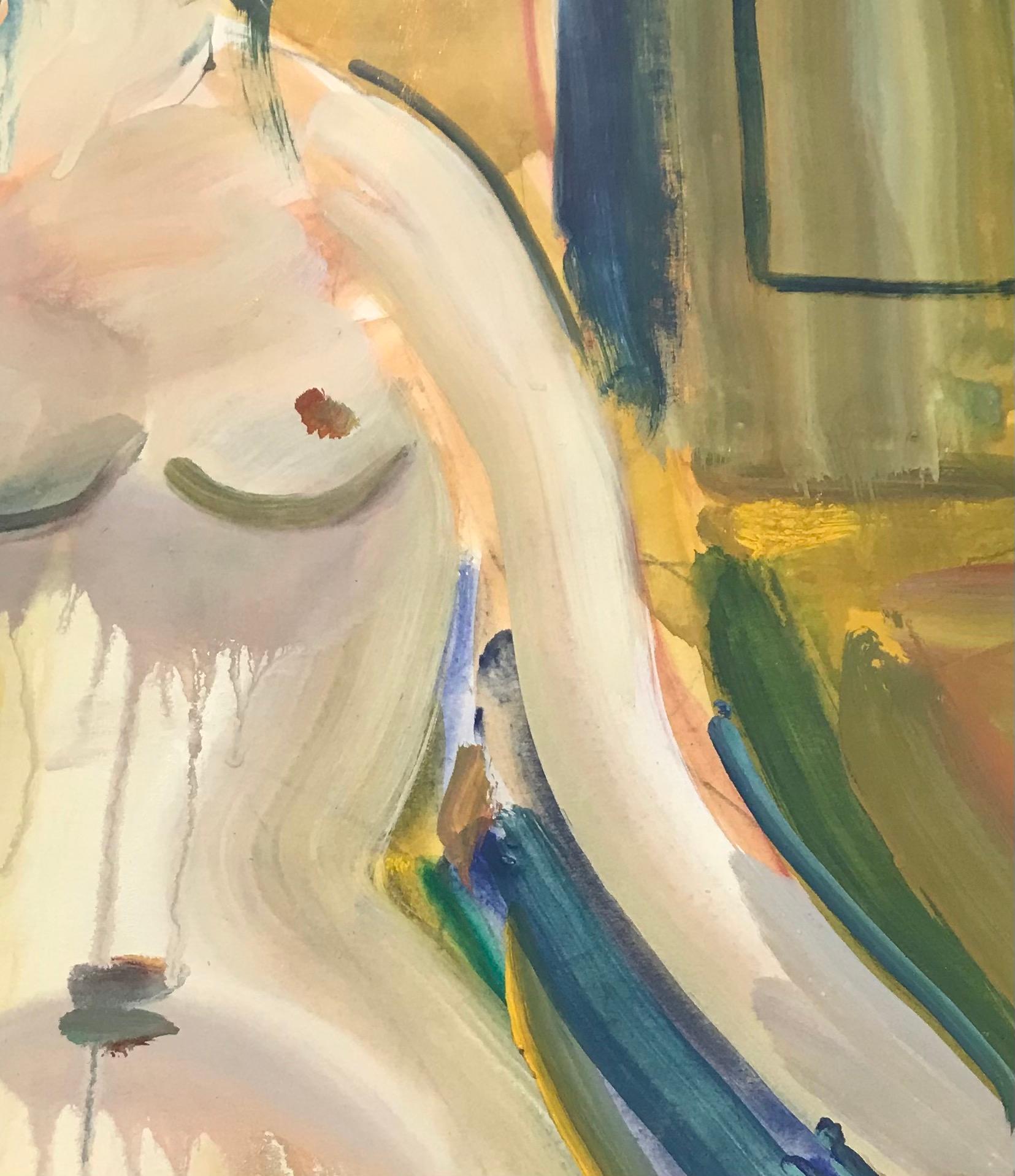 « Femme nue » par Alexandre Rochat - Gouache en vente 3