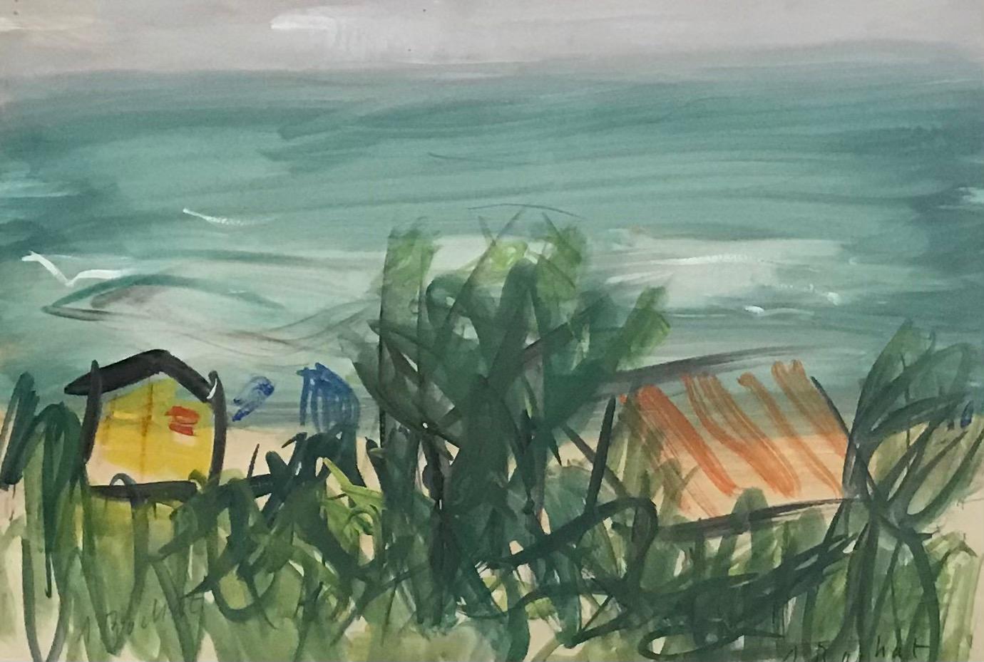 Alexandre Rochat Landscape Painting - By the ocean