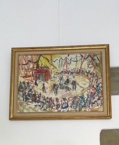 « Au cirque » d'Alexandre Rochat - Gouache