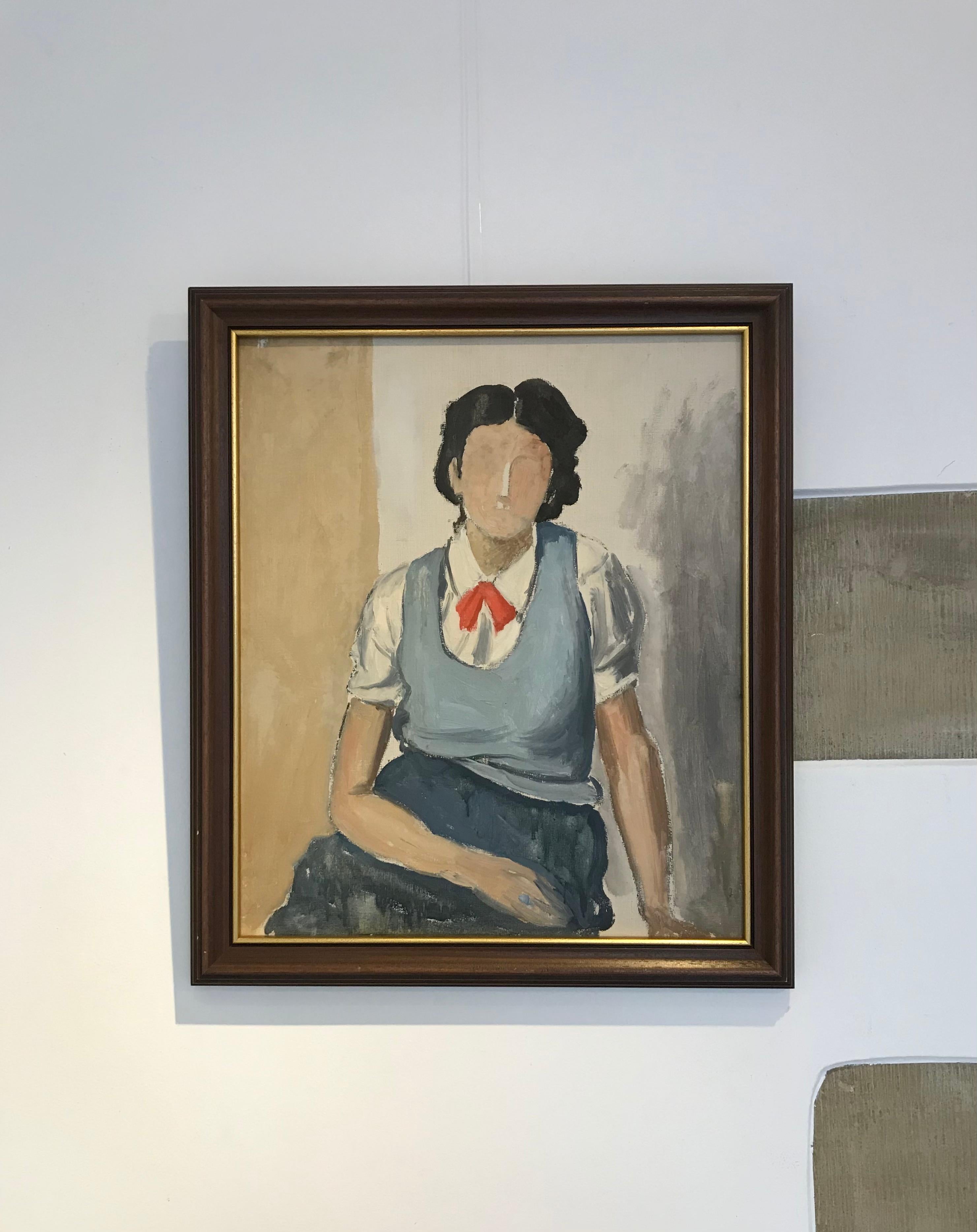 Anne en bleu - Painting de John Torcapel