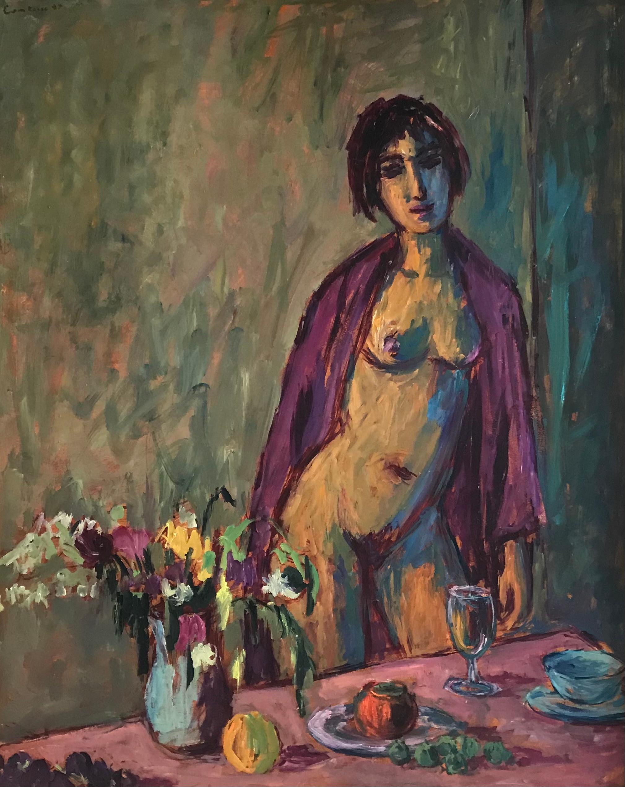 Gérald Comtesse Nude Painting - Large nude