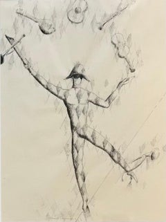 Harlequin instrument juggler - Drawing